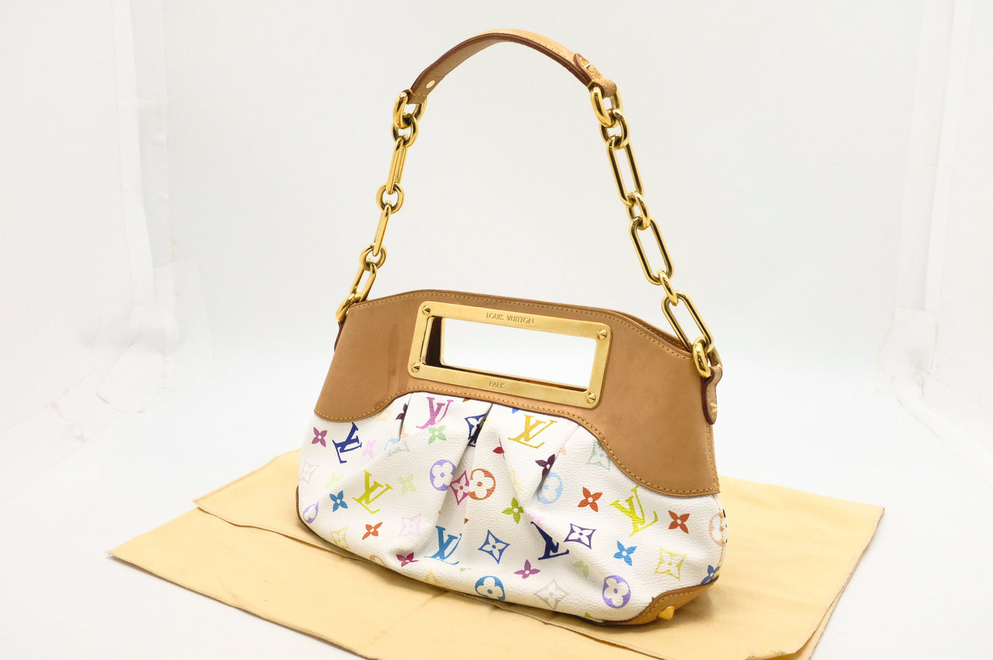 Louis Vuitton Judy MM Monogram Canvas White Multicolor Handbag