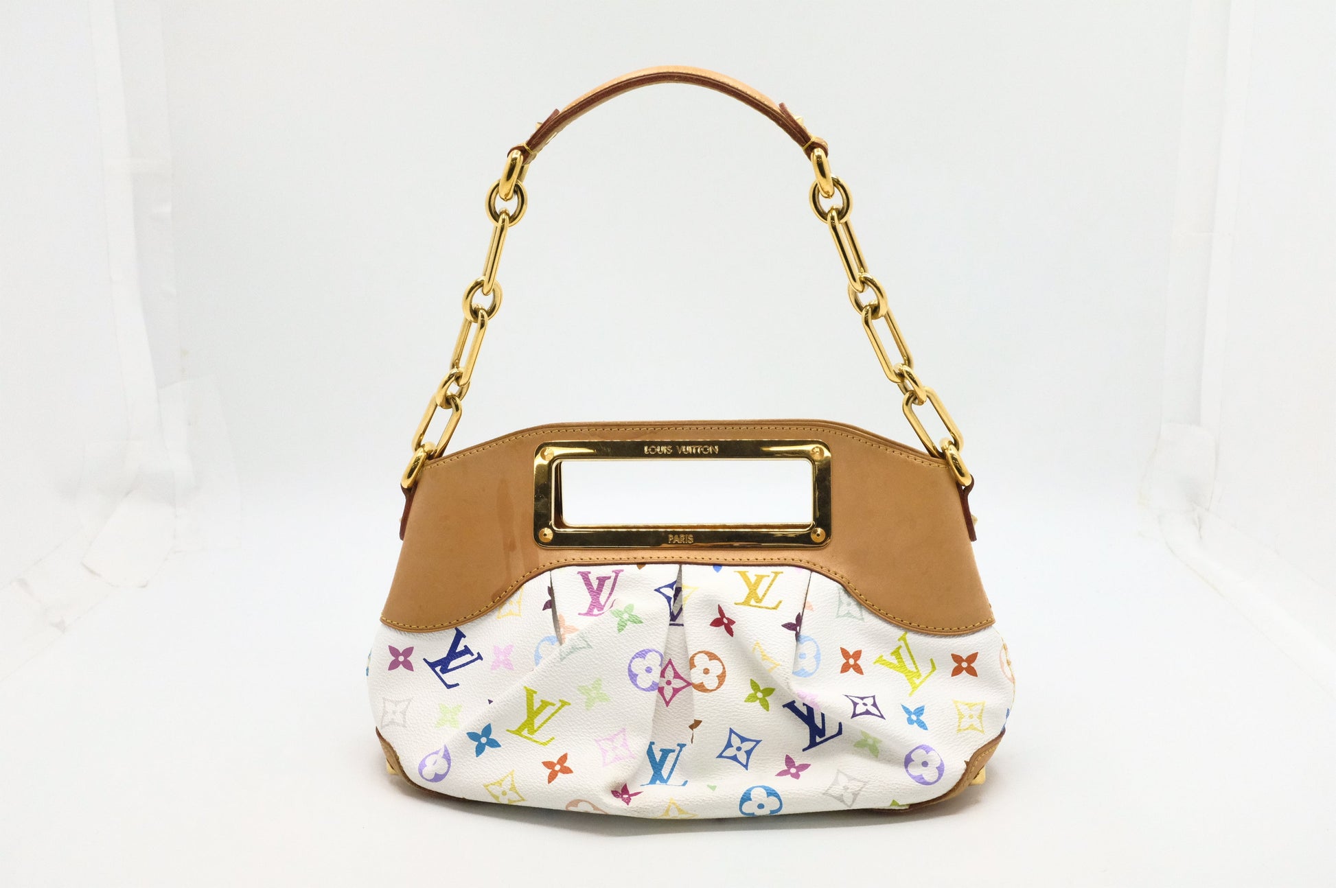 Louis Vuitton Judy MM Monogram Canvas White Multicolor Handbag