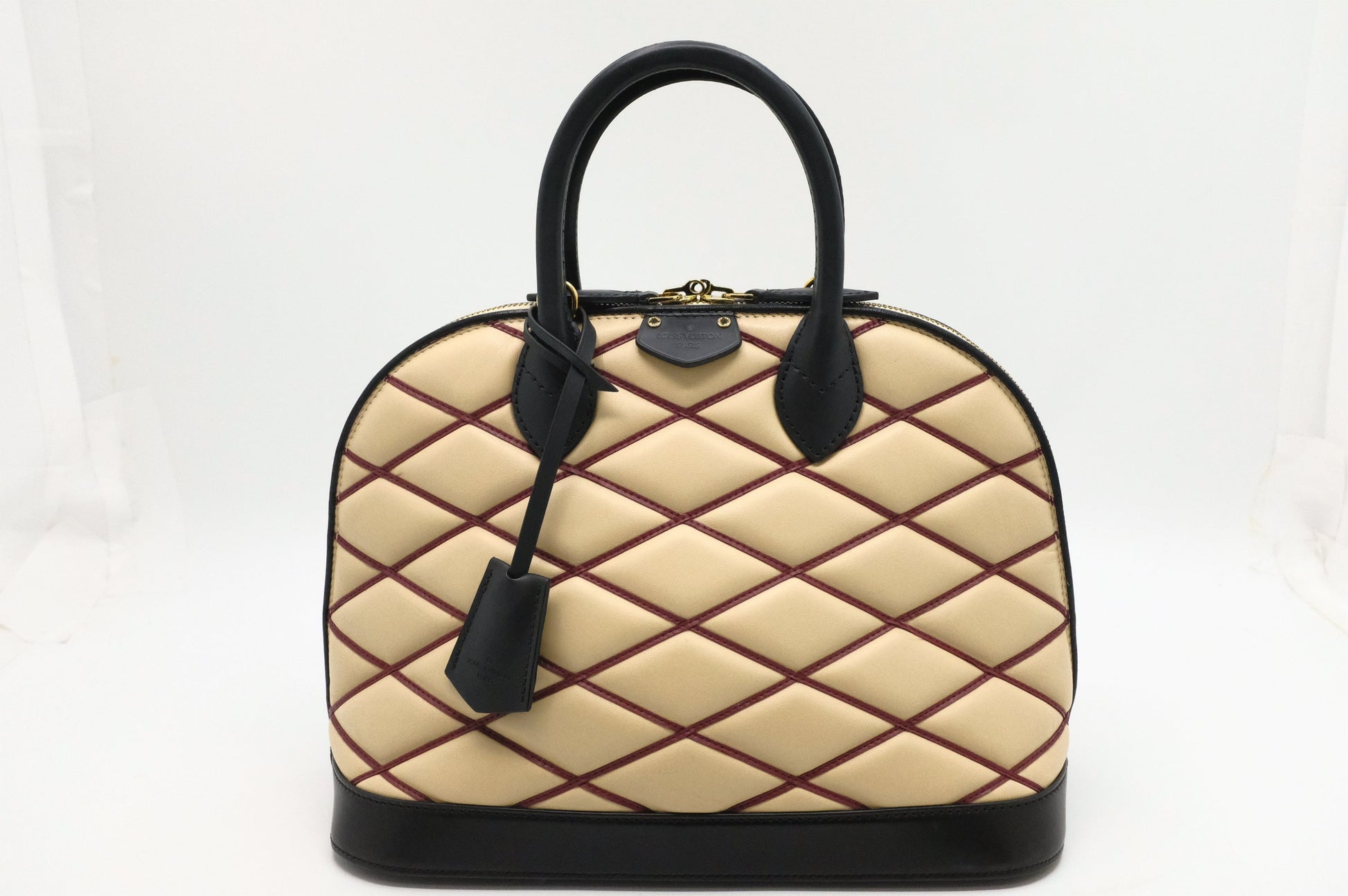 Louis Vuitton Alma Maltage Leather Beige Handbag