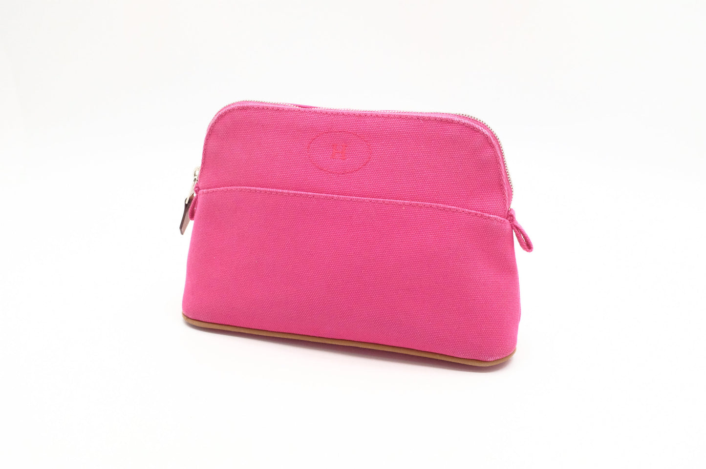 Hermes Bolide Pouch In Handbag Canvas Pink Travel Bag