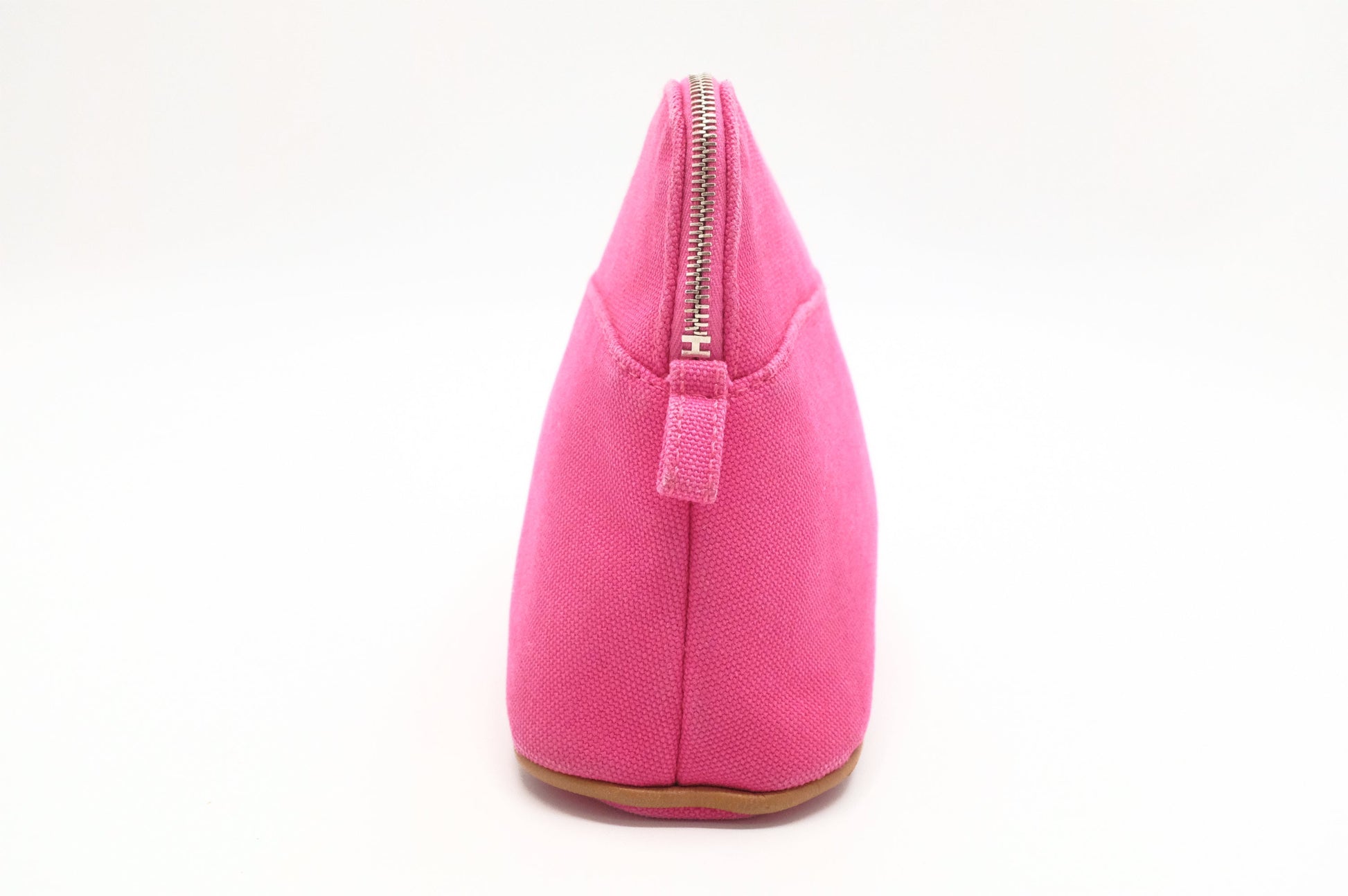 Hermes Bolide Pouch In Handbag Canvas Pink Travel Bag