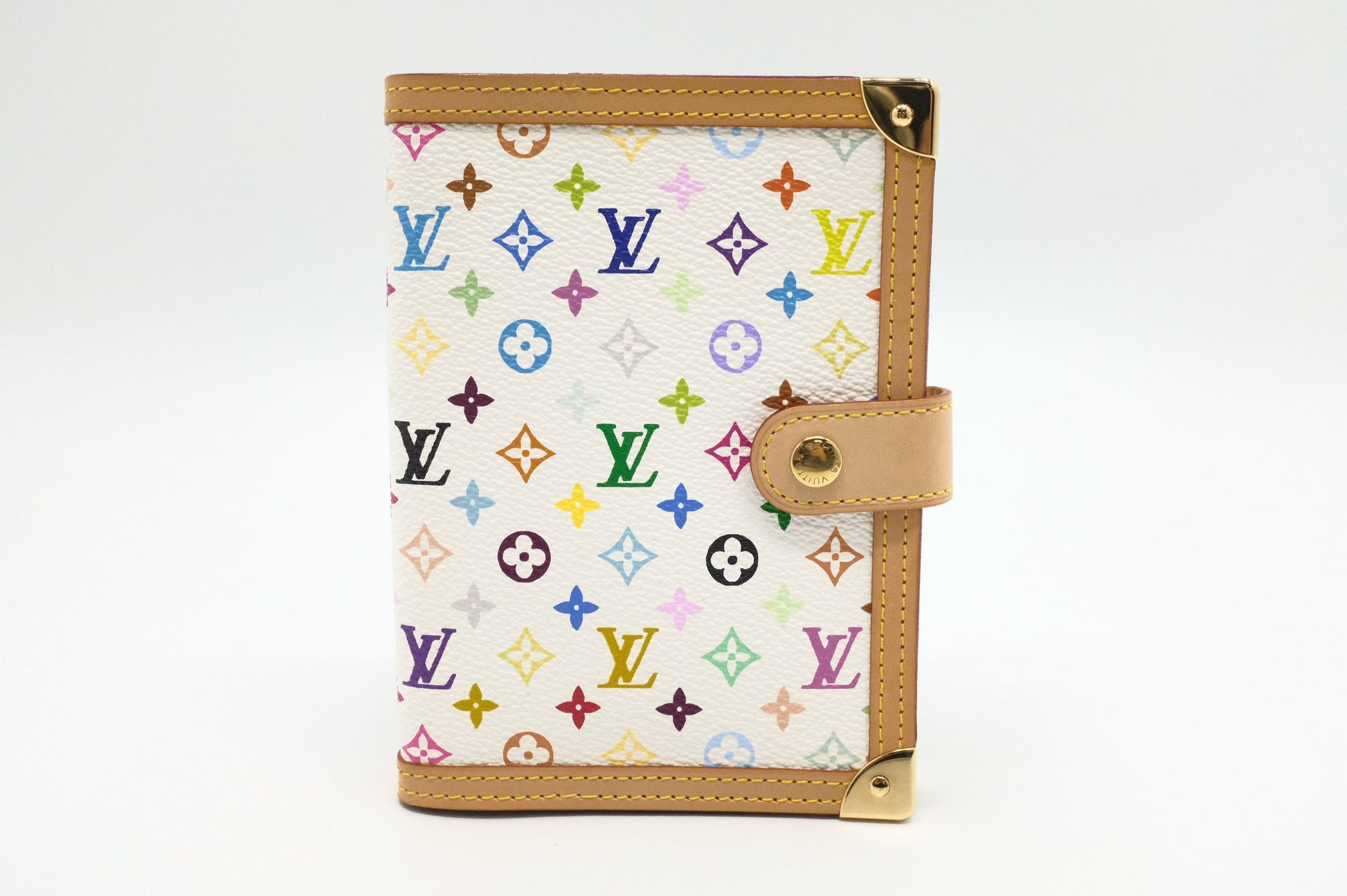 Louis Vuitton Agenda PM Monogram Canvas White Multicolor Handbag