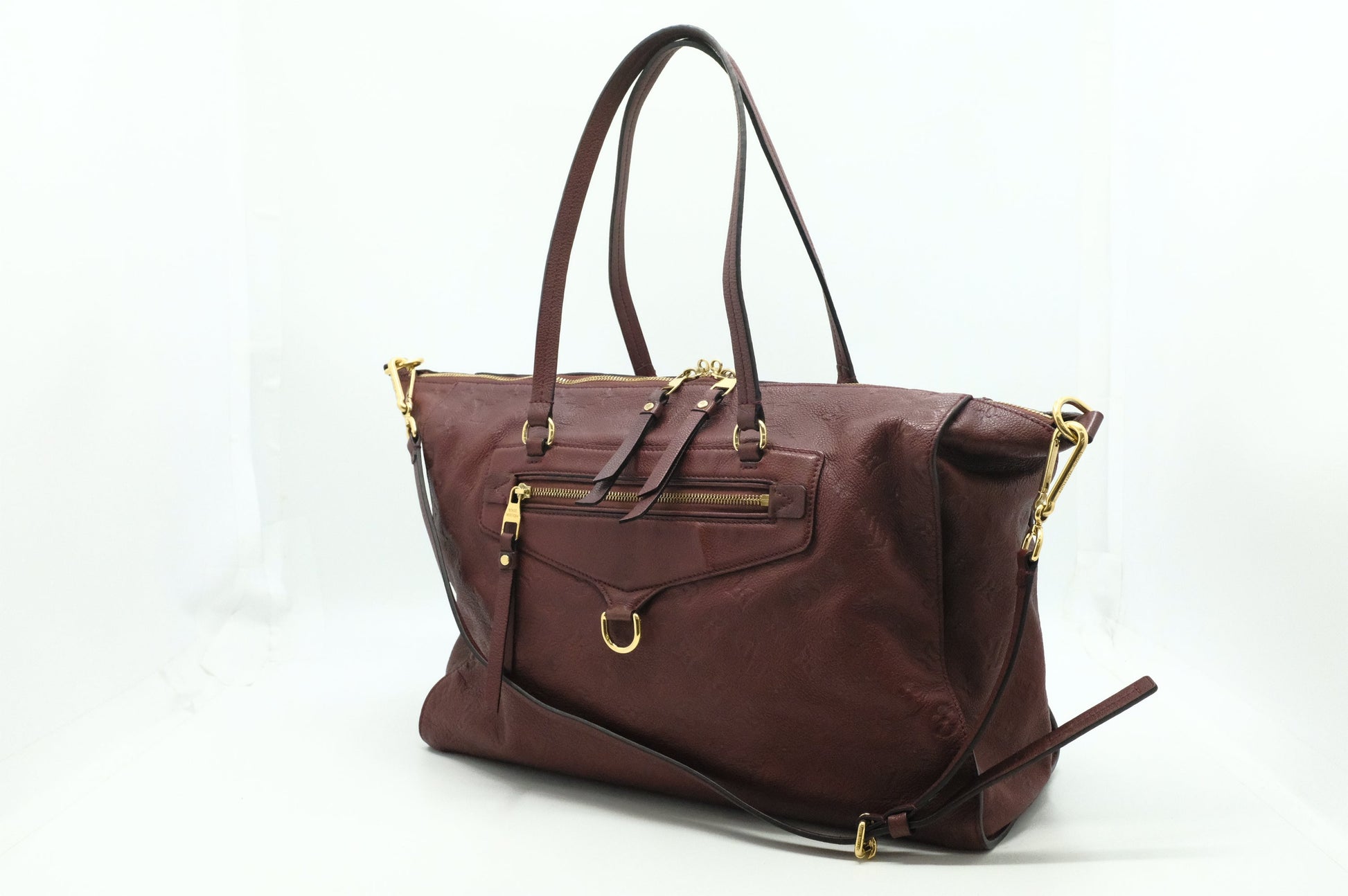 Louis Vuitton Lumine Burgundy Empreinte Leather Handbag
