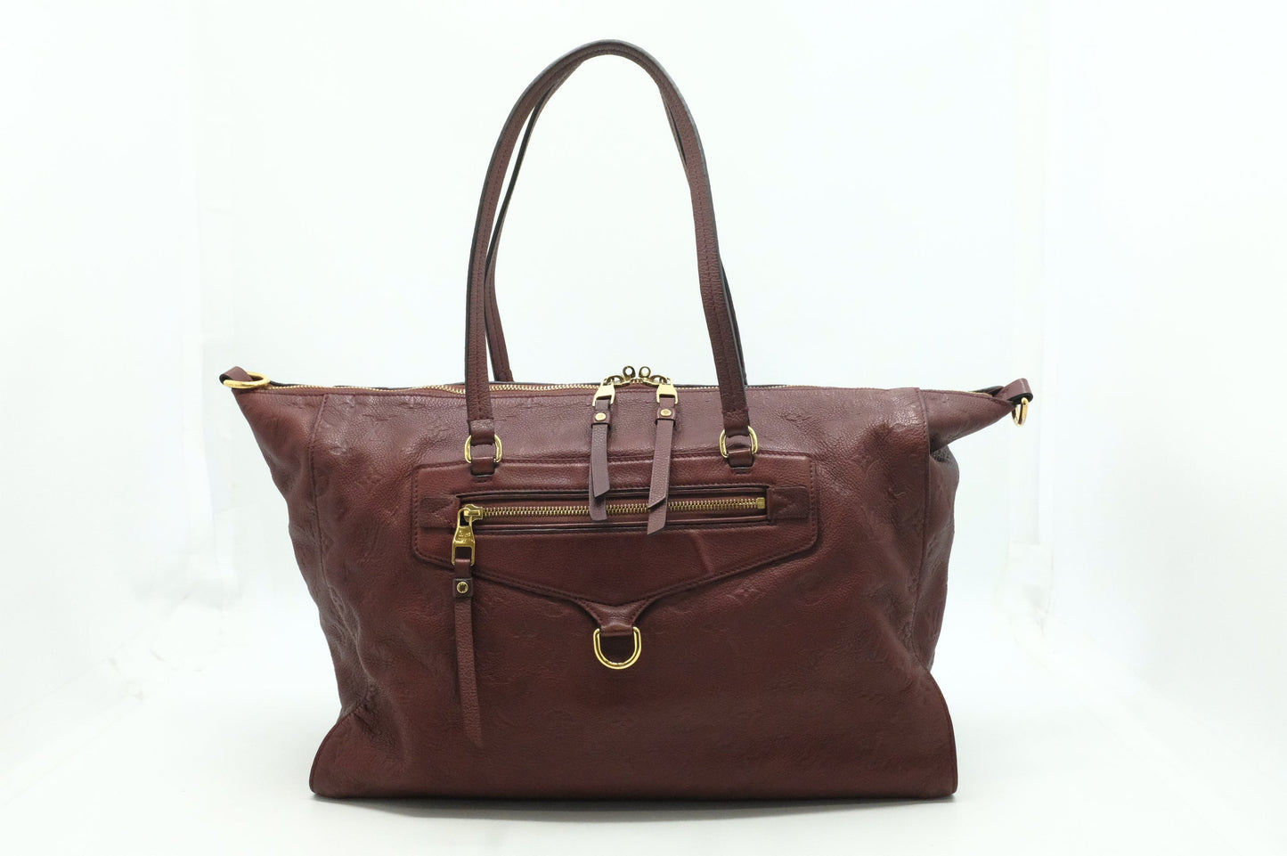 Louis Vuitton Lumine Burgundy Empreinte Leather Handbag