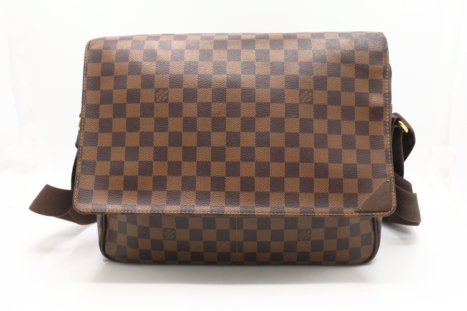 Louis Vuitton Shelton Ebene GM Canvas Damier Handbag