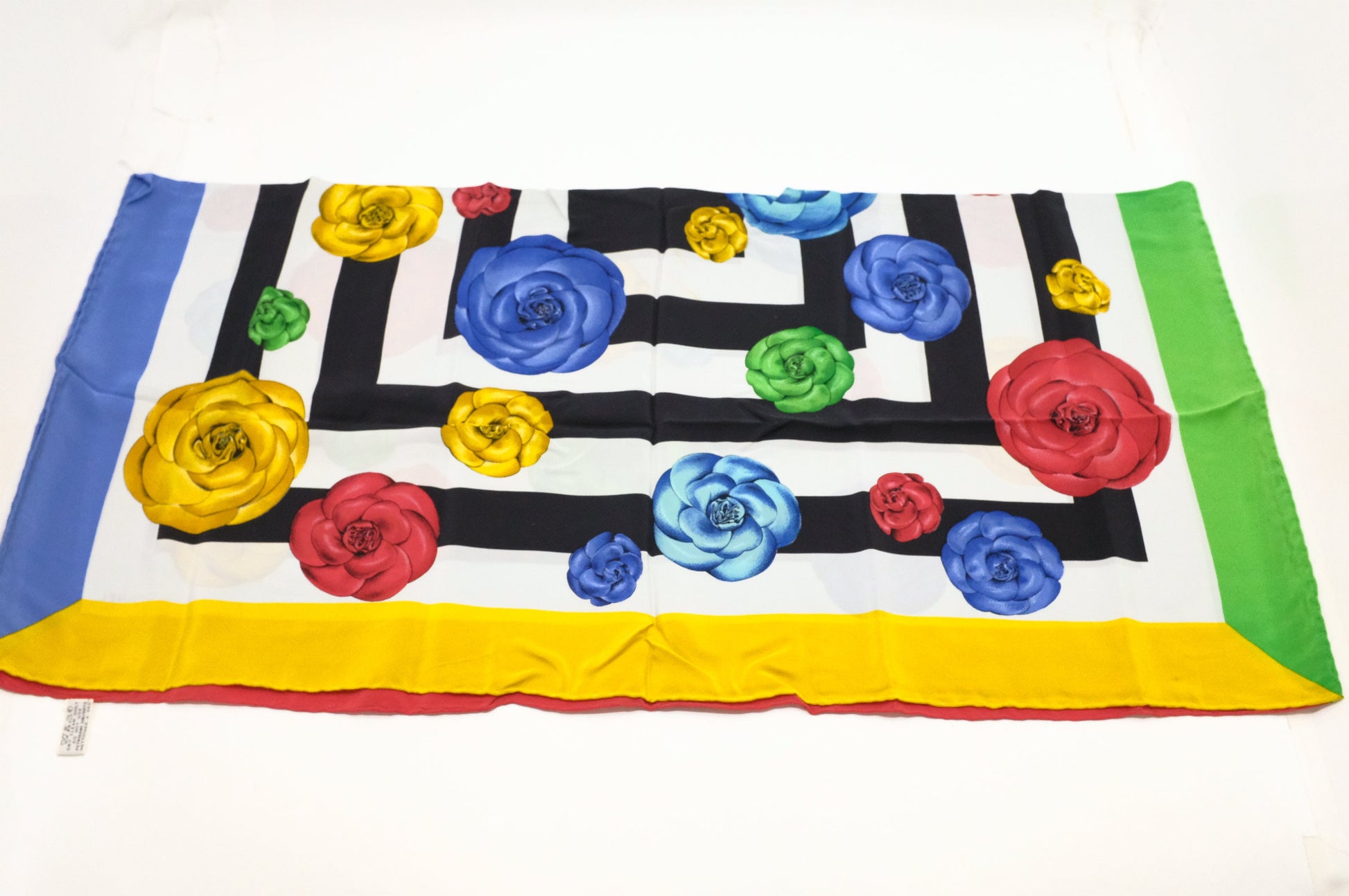 Chanel Camelia Scarf Silk