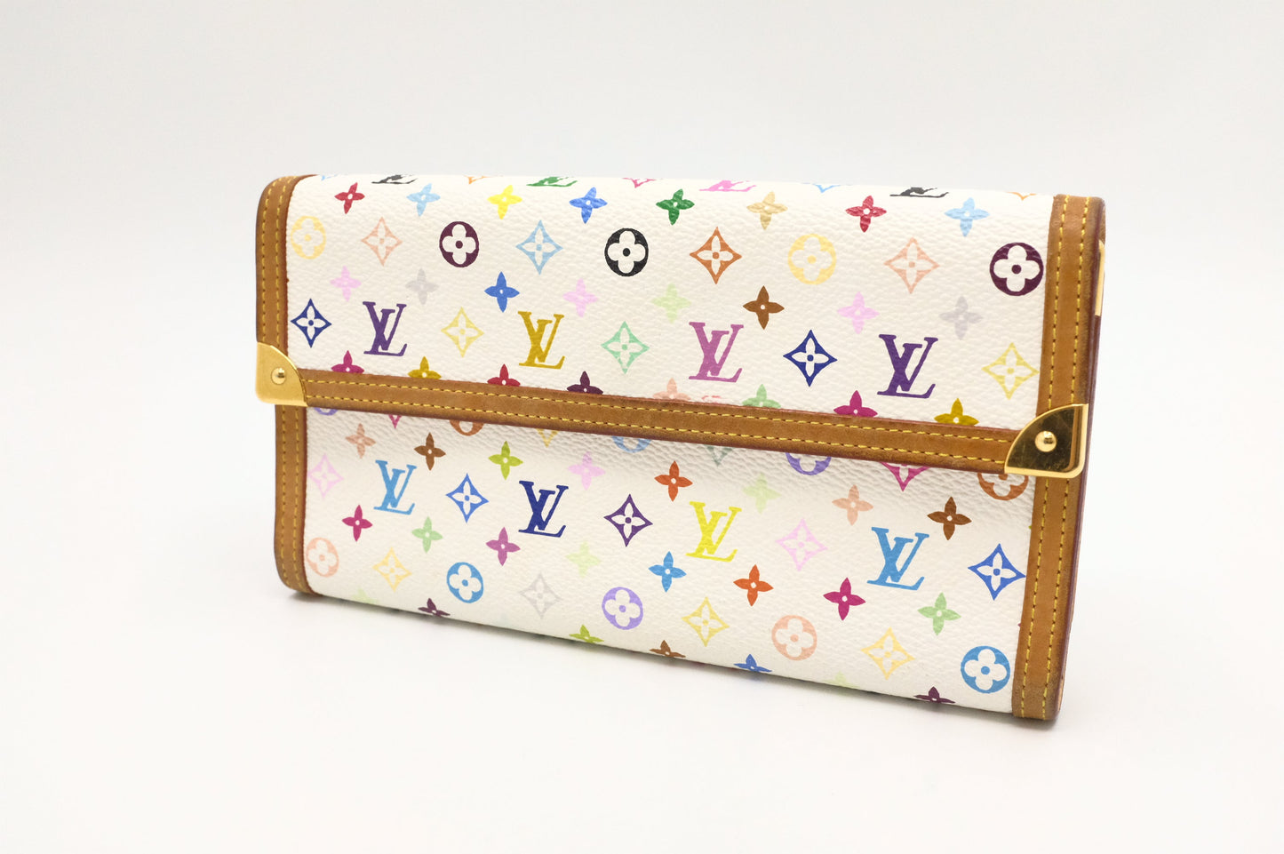 Louis Vuitton International Canvas White Multicolor Wallet Case