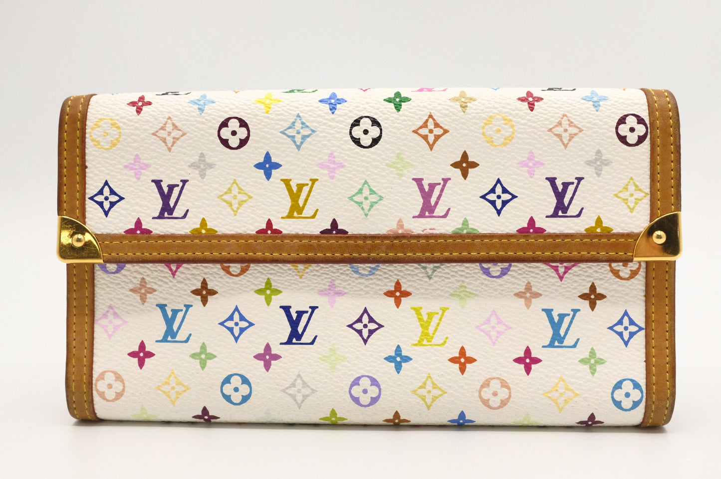 Louis Vuitton International Canvas White Multicolor Wallet Case