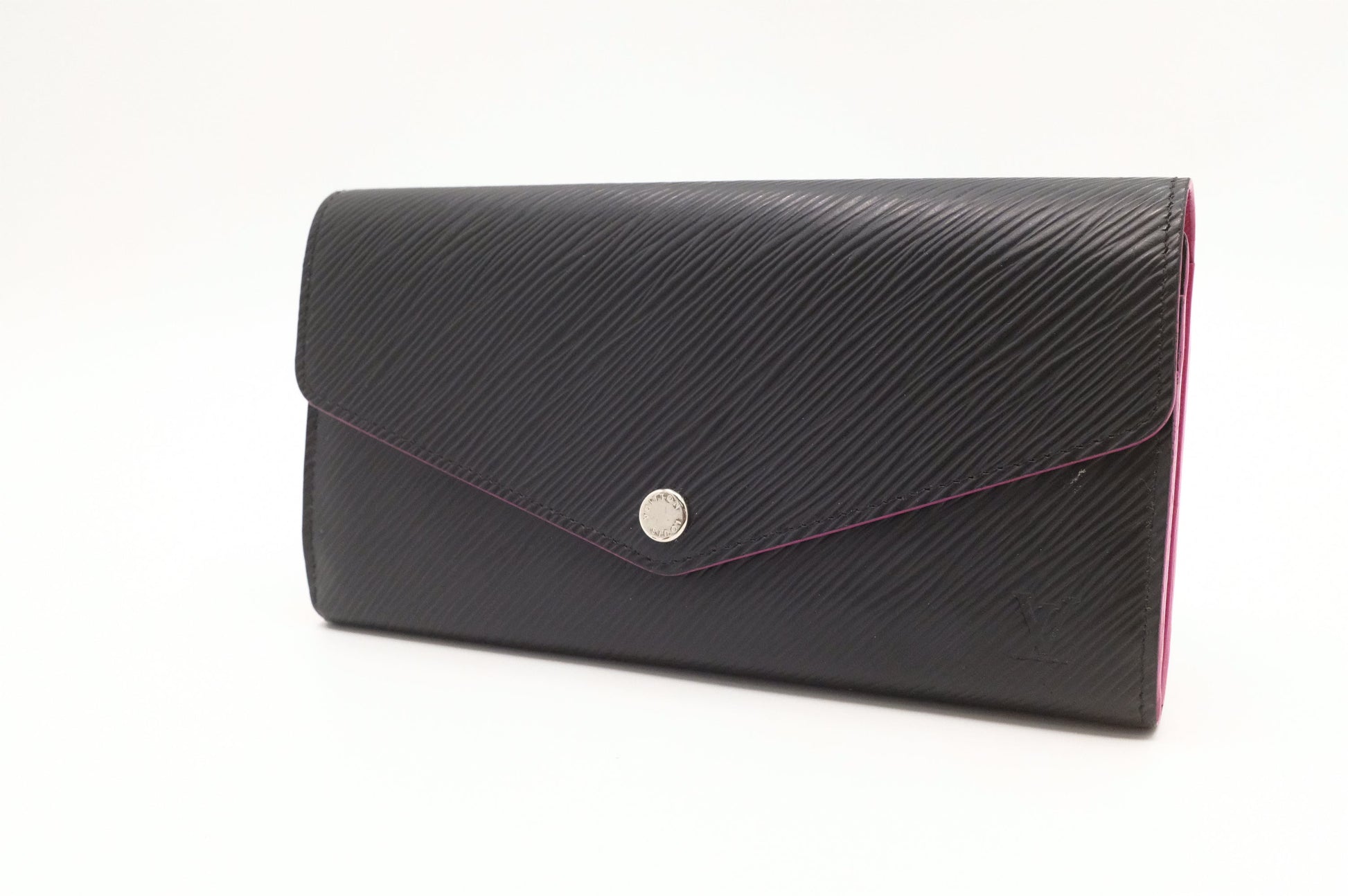 Louis Vuitton Sarah NM Black Gray Leather Epi Wallet Case