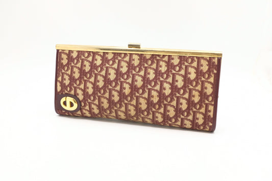 Dior Clutch In Oblique Handbag Canvas Red Clutch Bag