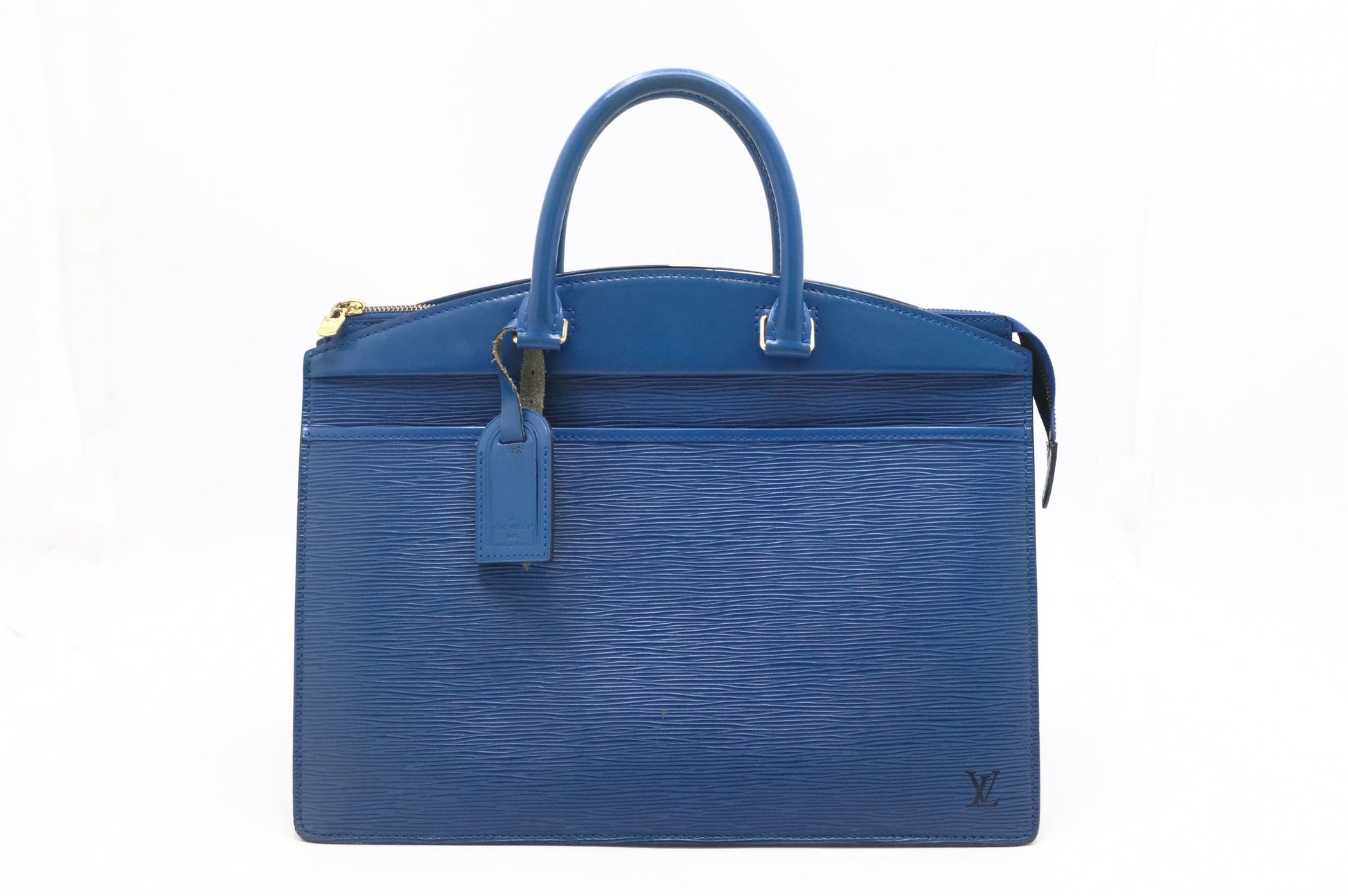 Louis Vuitton Riviera Blue Leather Epi Handbag