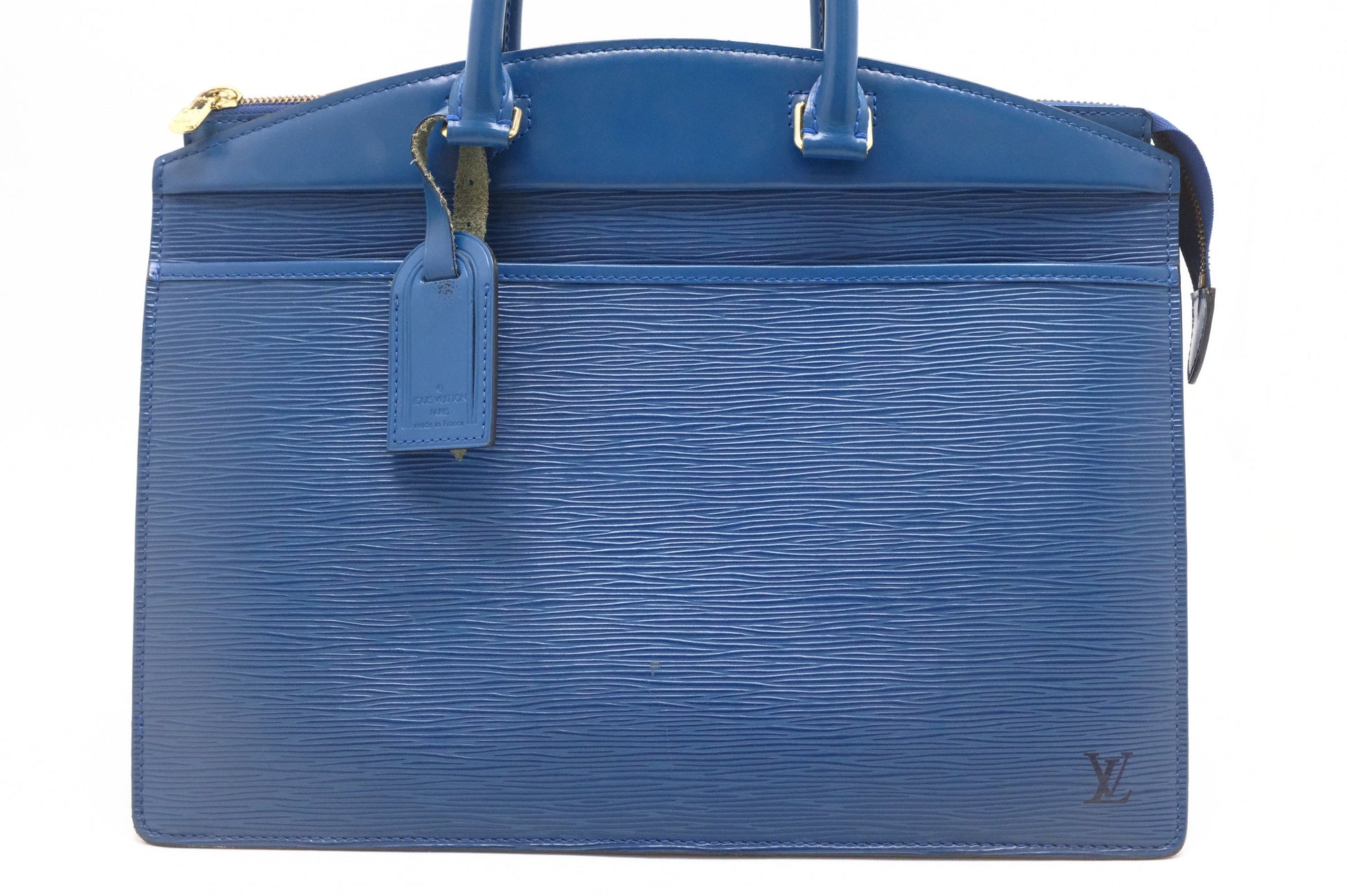 Louis Vuitton Riviera Blue Leather Epi Handbag