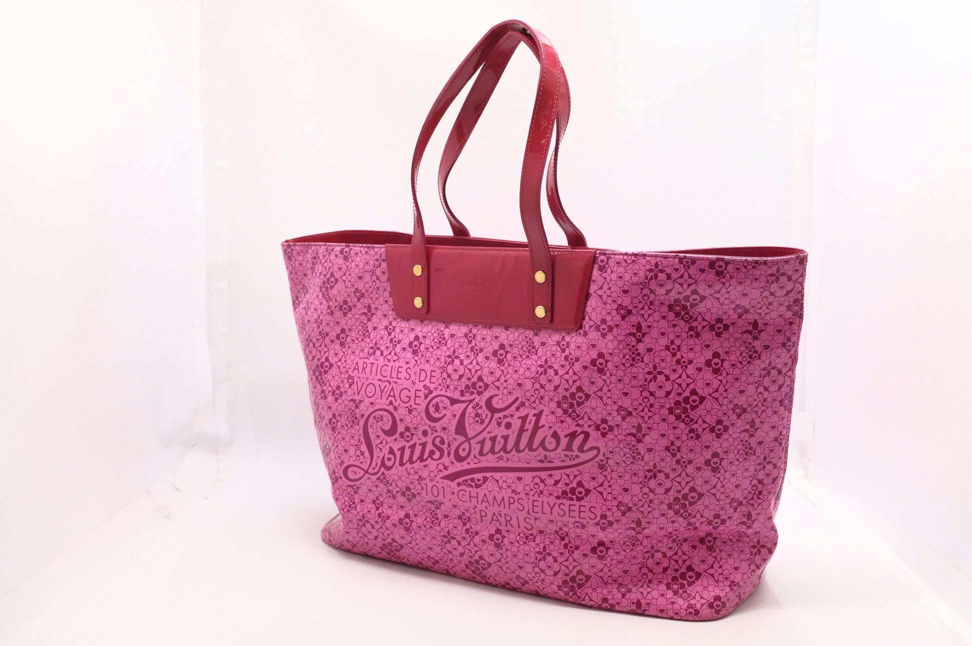 Louis Vuitton Cosmic Blossom Vinyl Canvas Pink Tote Bag Canvas 1