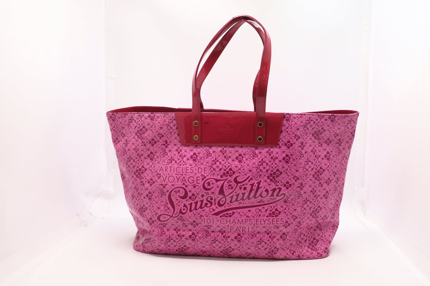 Louis Vuitton Cosmic Blossom Vinyl Canvas Pink Tote Bag Canvas 1