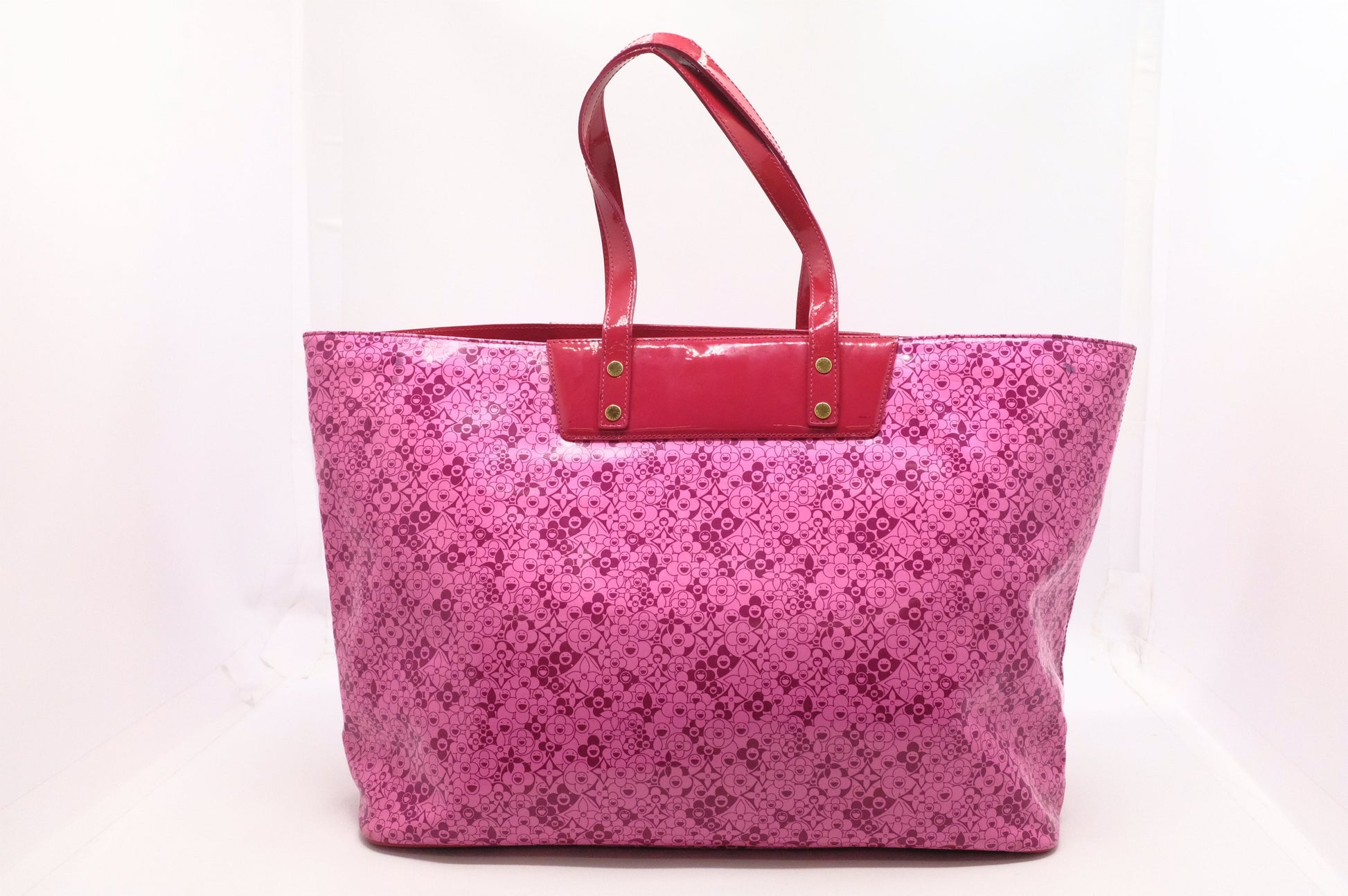 Louis Vuitton Cosmic Blossom Vinyl Canvas Pink Tote Bag Canvas 1