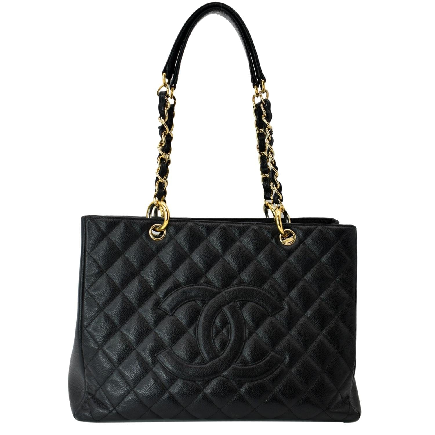 Chanel Grand Shopping GST Caviar Leather Black Travel Bag Gst 1