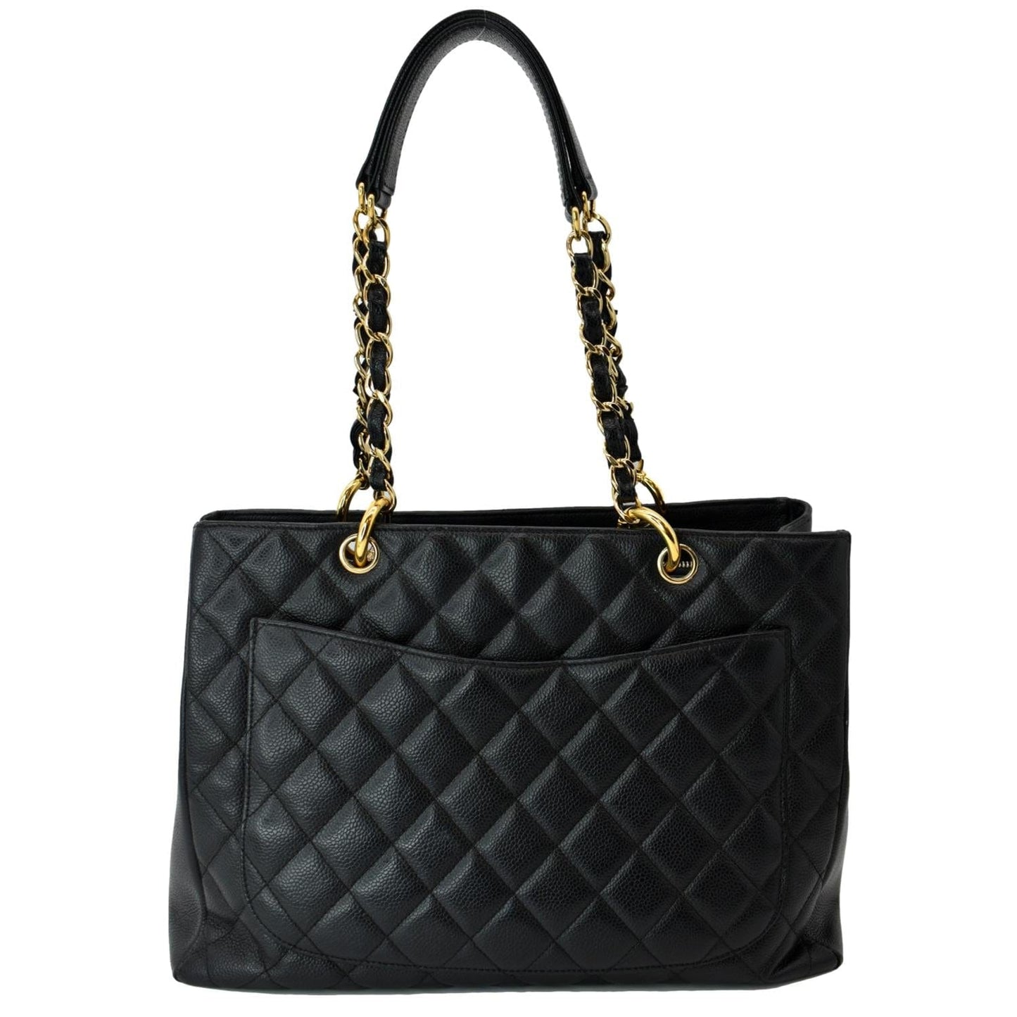 Chanel Grand Shopping GST Caviar Leather Black Travel Bag Gst 1