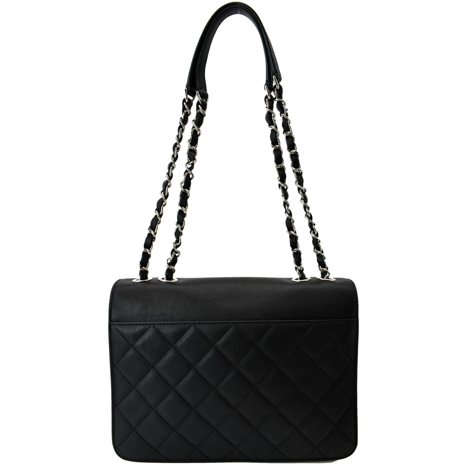 Chanel Box CC Flap Quilted Leather Black Travel Bag