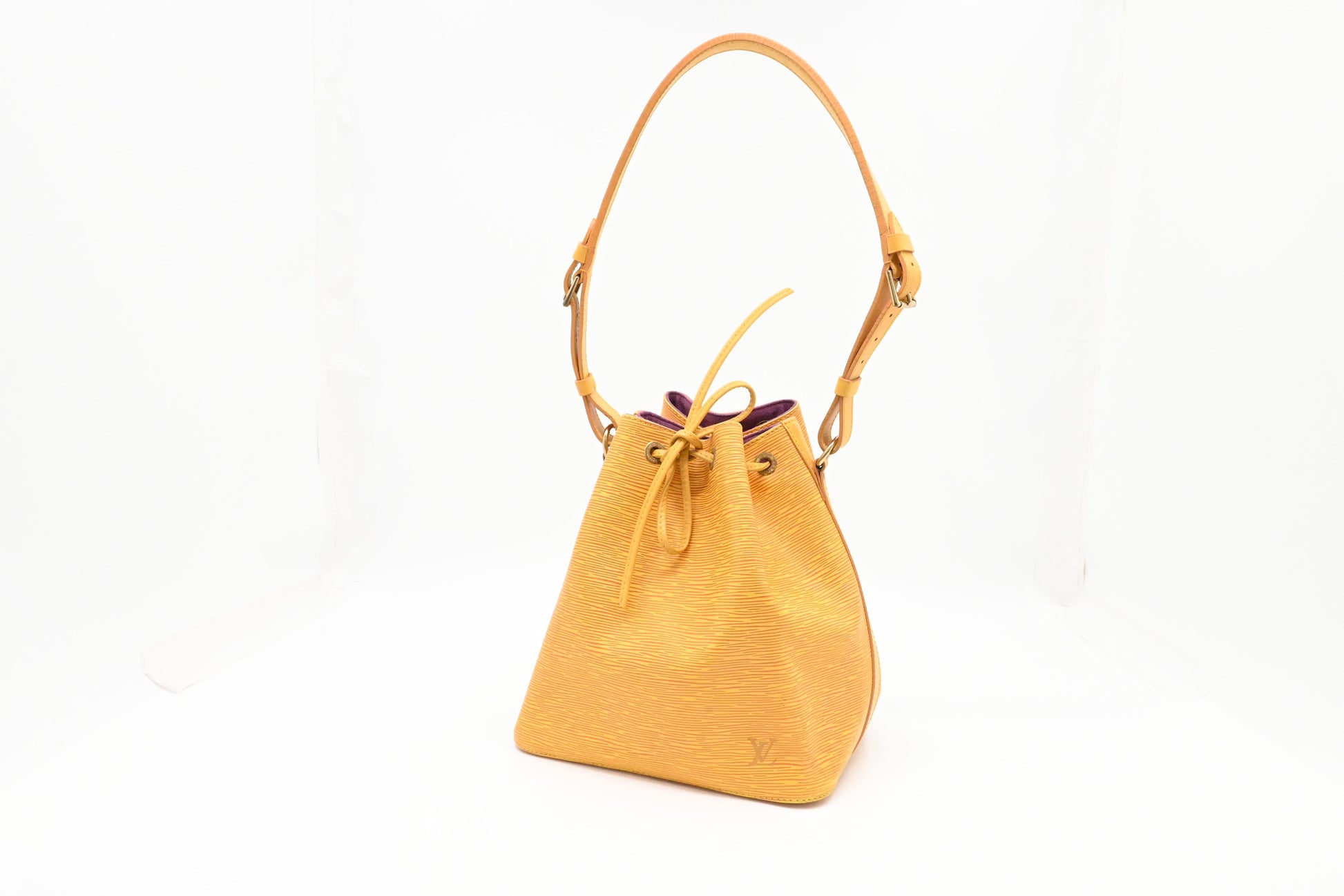 Louis Vuitton Petit Noe Epi Leather Yellow Handbag