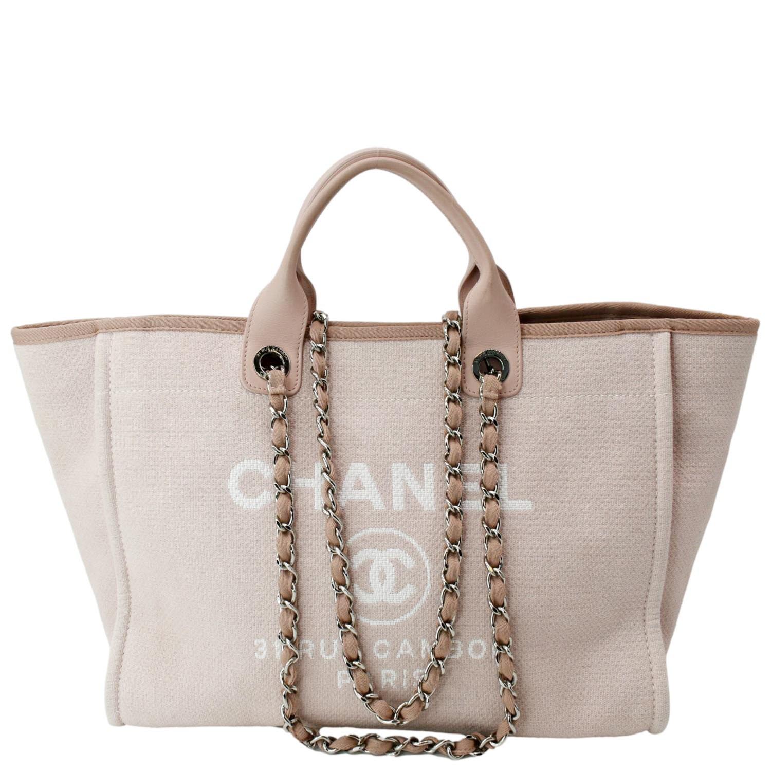 Chanel Deauville Light Canvas Pink Travel Bag