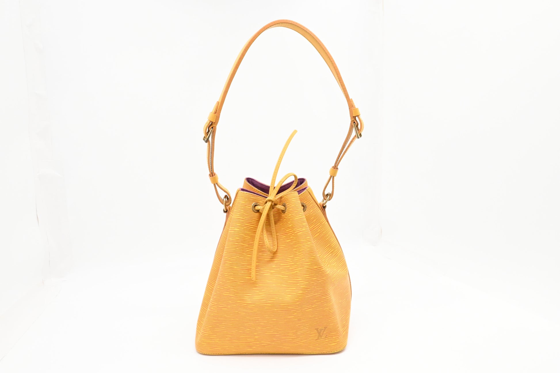 Louis Vuitton Petit Noe Epi Leather Yellow Handbag