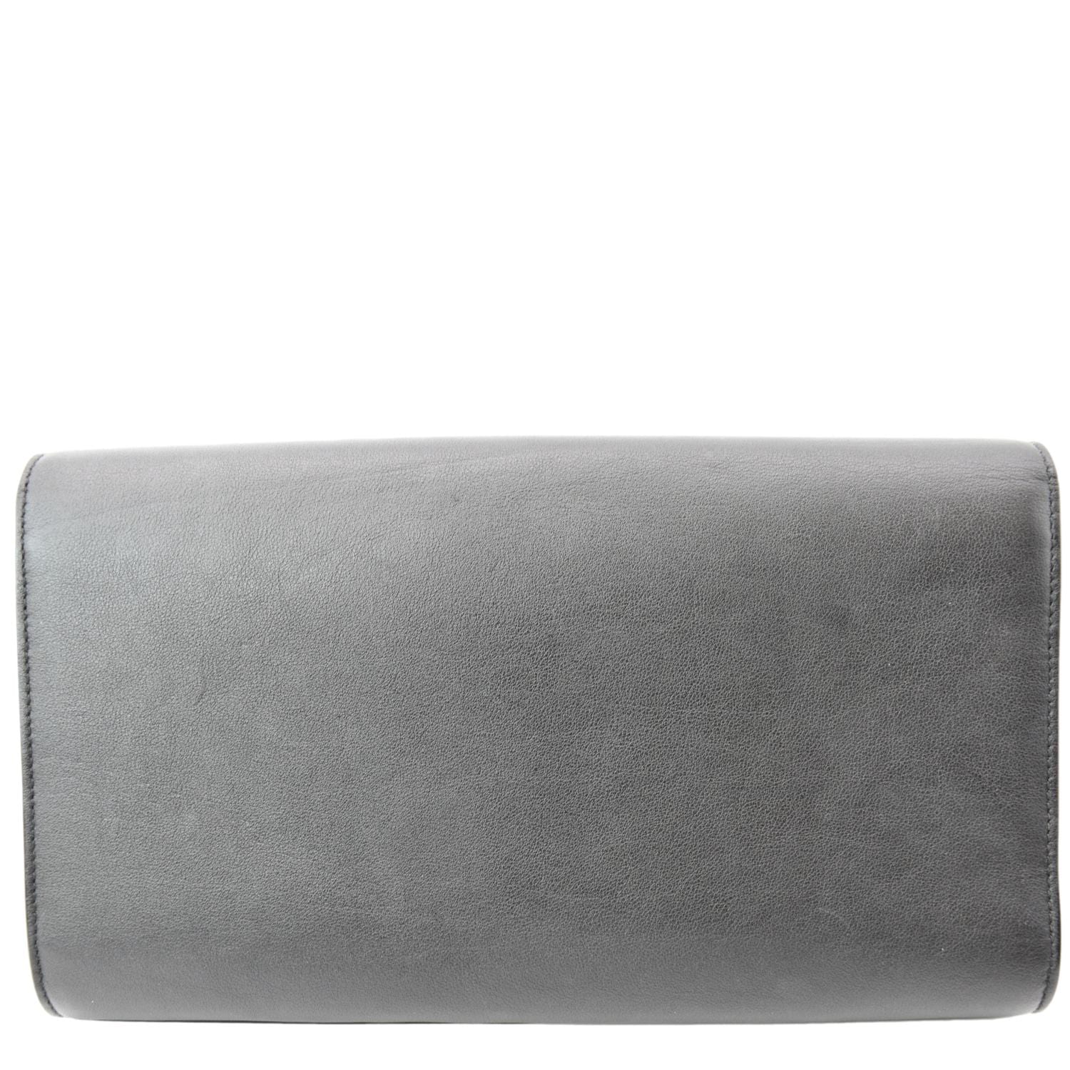 YSL Saint Laurent Saint Belle De Jour Clutch Bag Leather Black