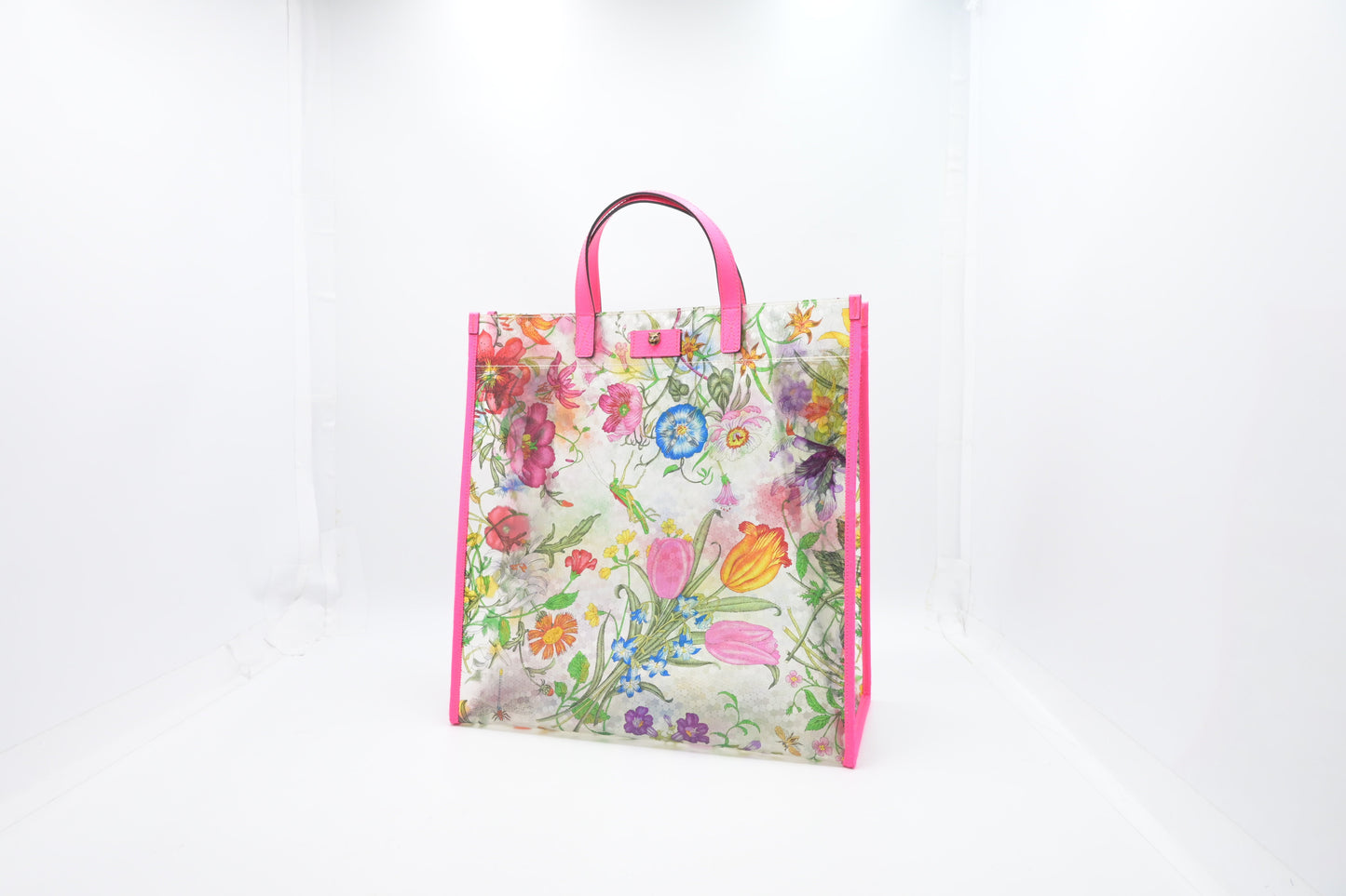 Gucci Clear Flora Vinyl Tote Bag