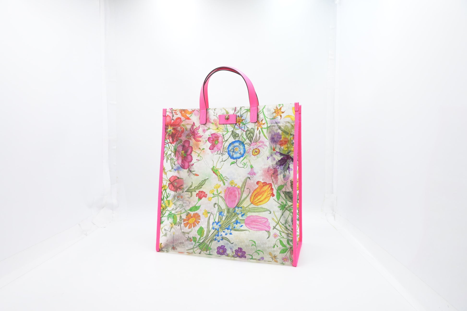 Gucci Clear Flora Vinyl Tote Bag
