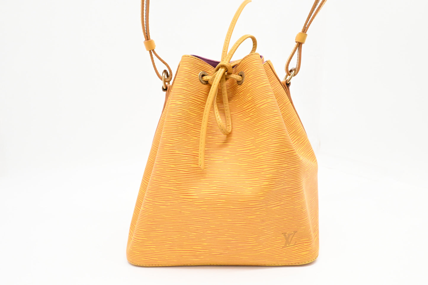 Louis Vuitton Petit Noe Epi Leather Yellow Handbag