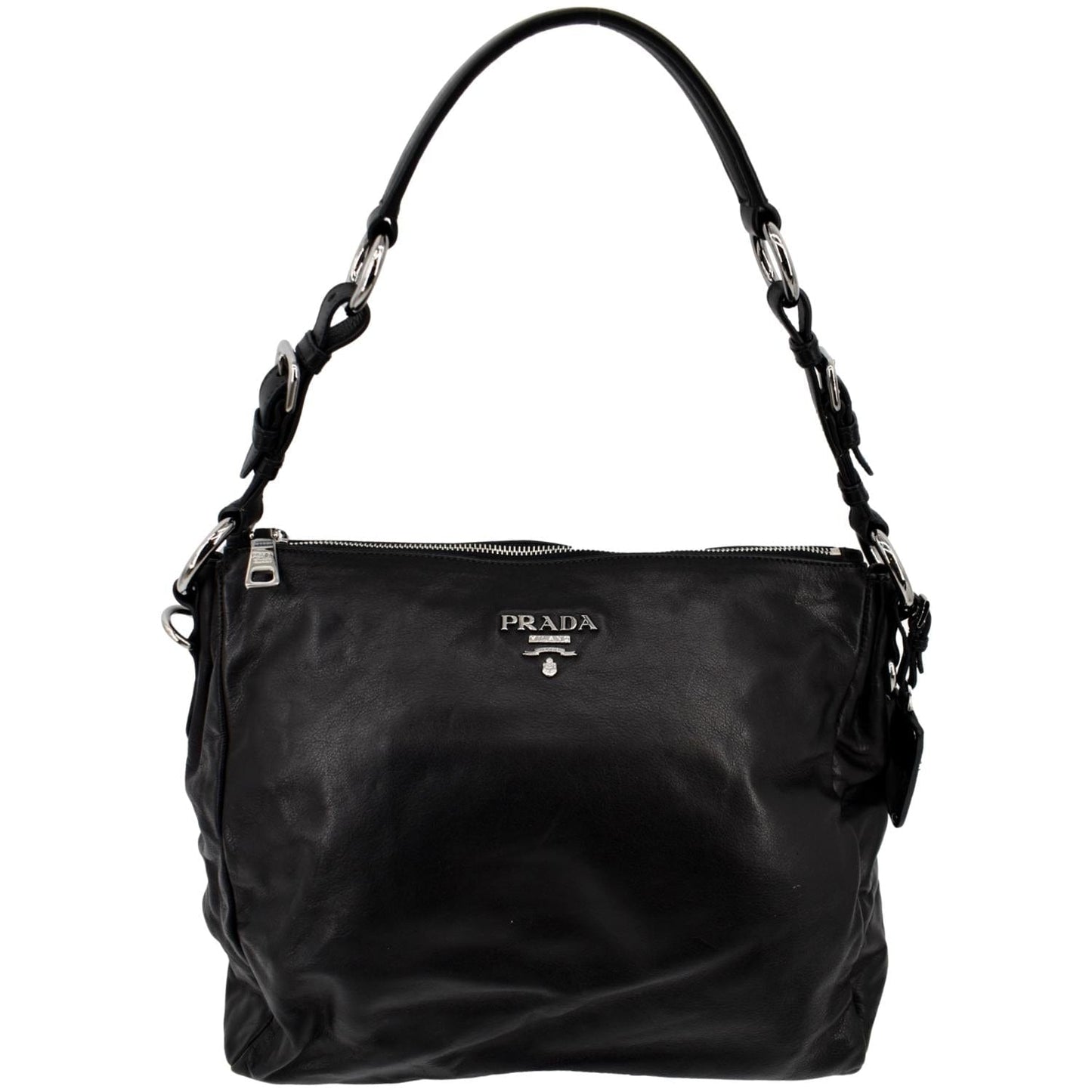 Shoulder Bag Leather Black