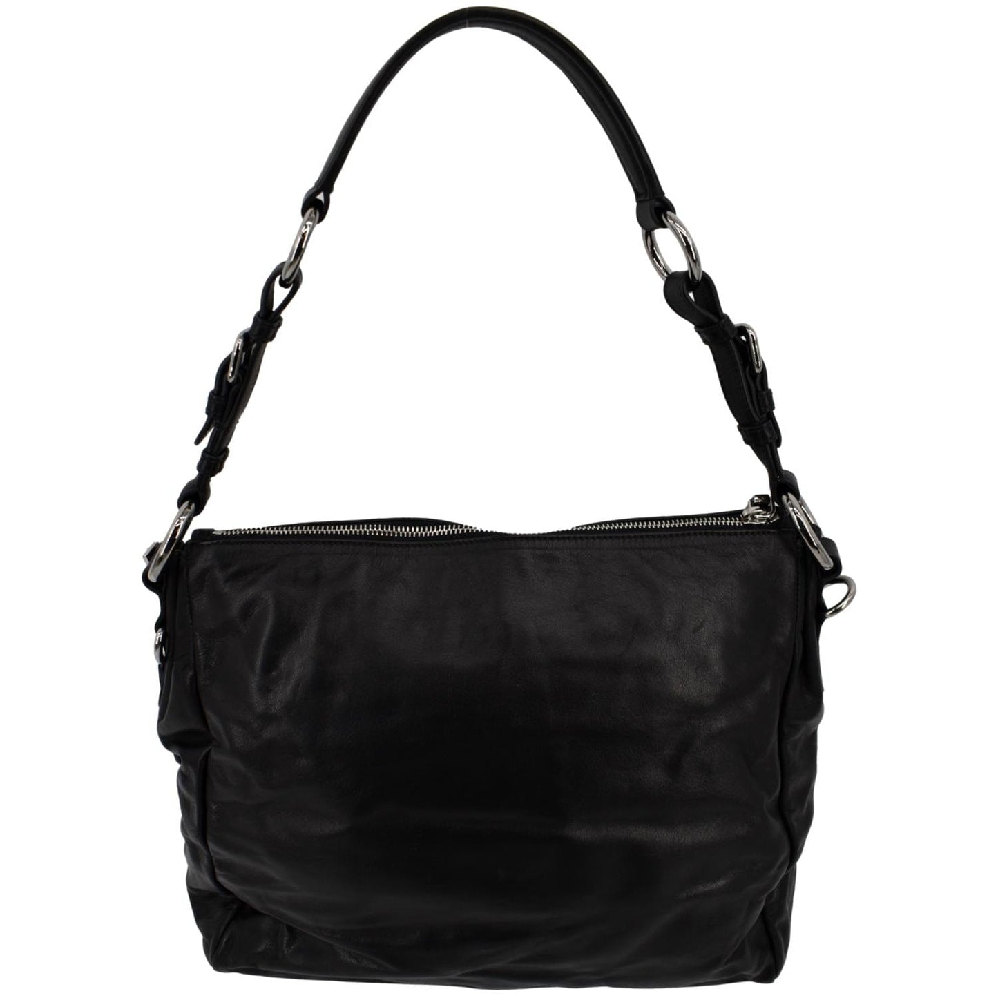 Shoulder Bag Leather Black