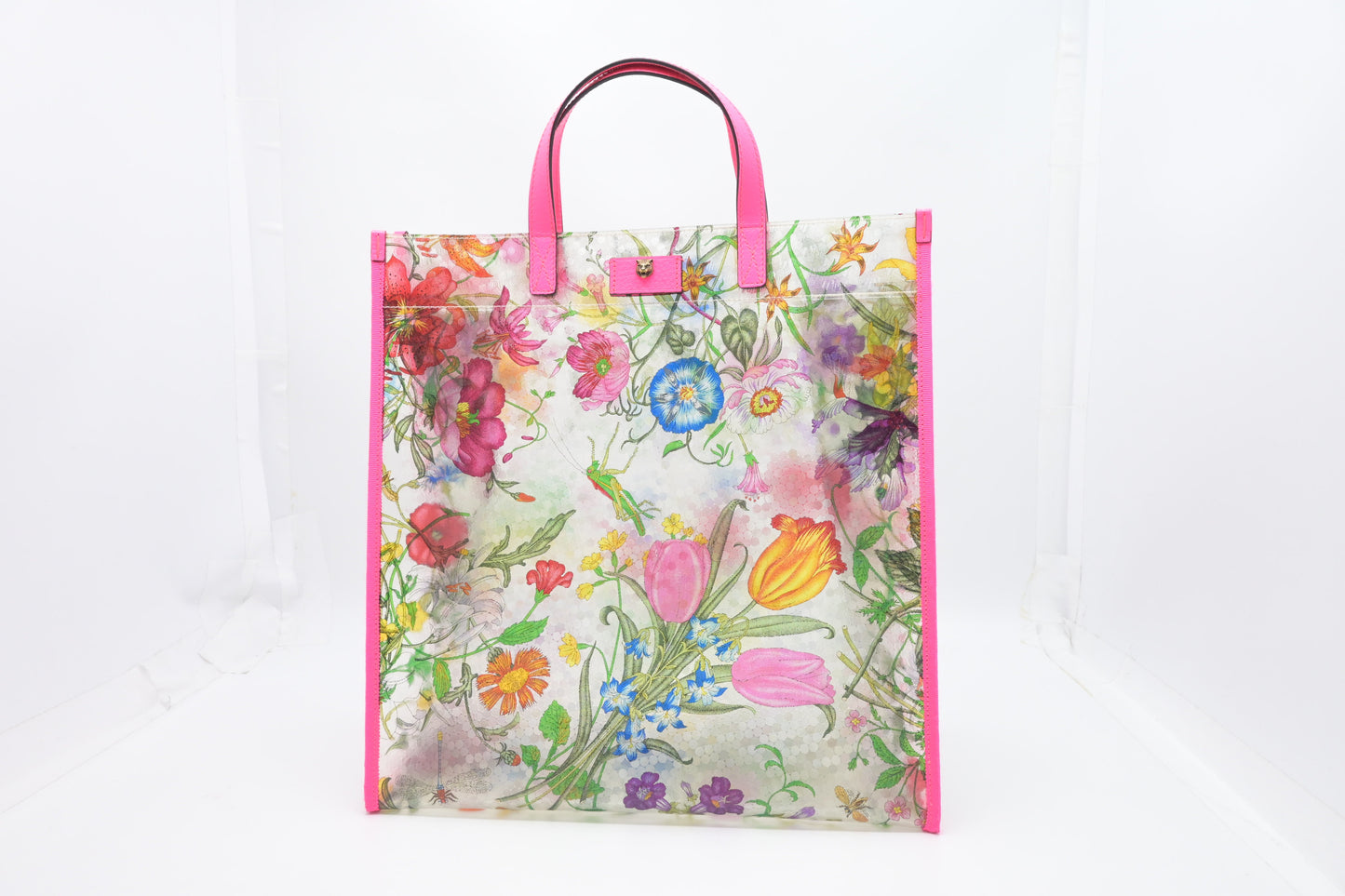 Gucci Clear Flora Vinyl Tote Bag