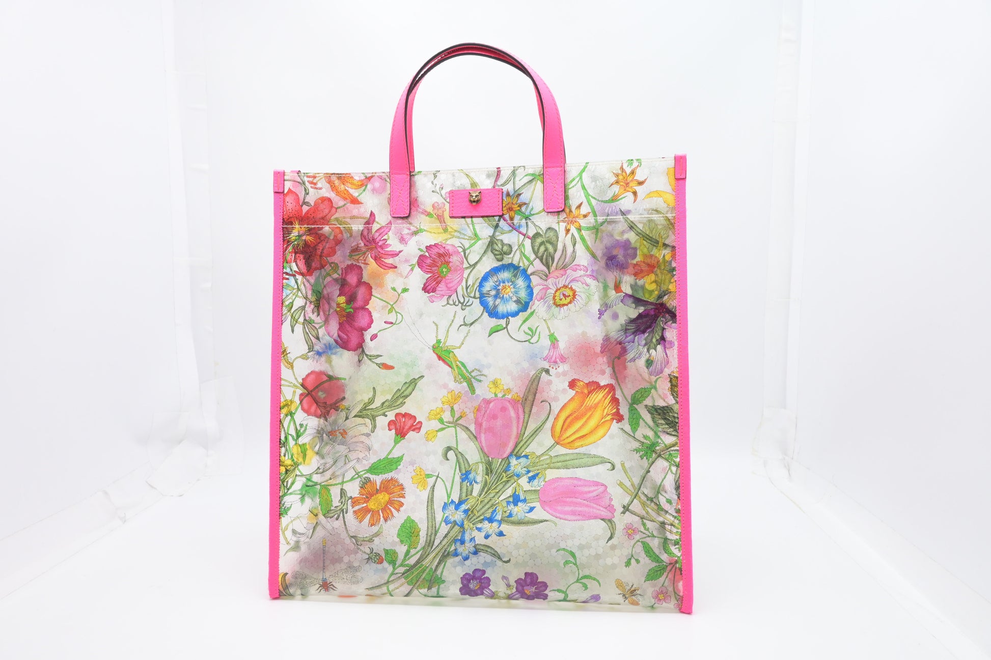 Gucci Clear Flora Vinyl Tote Bag