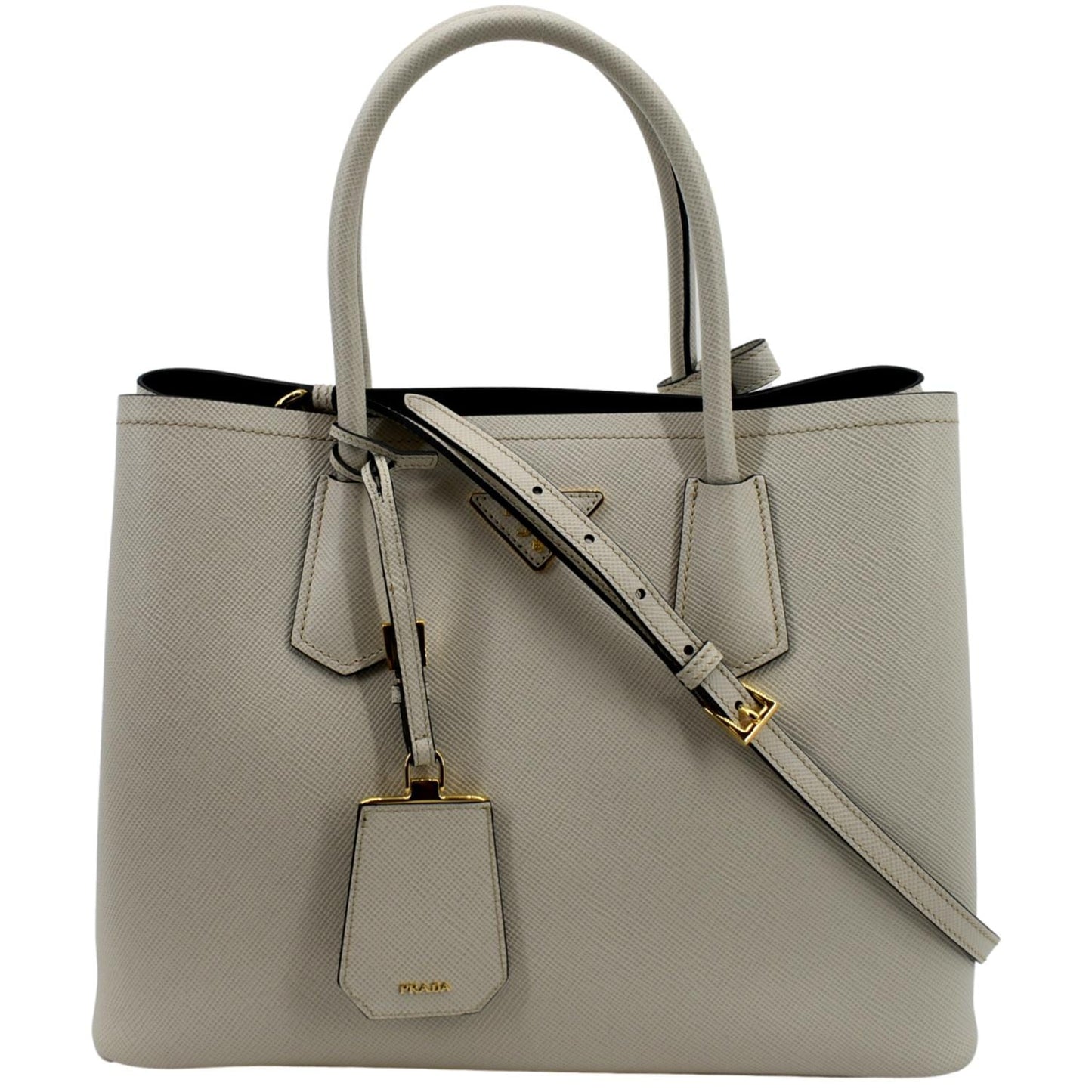 Double Saffiano Crossbody Bag Hot Deals Leather White