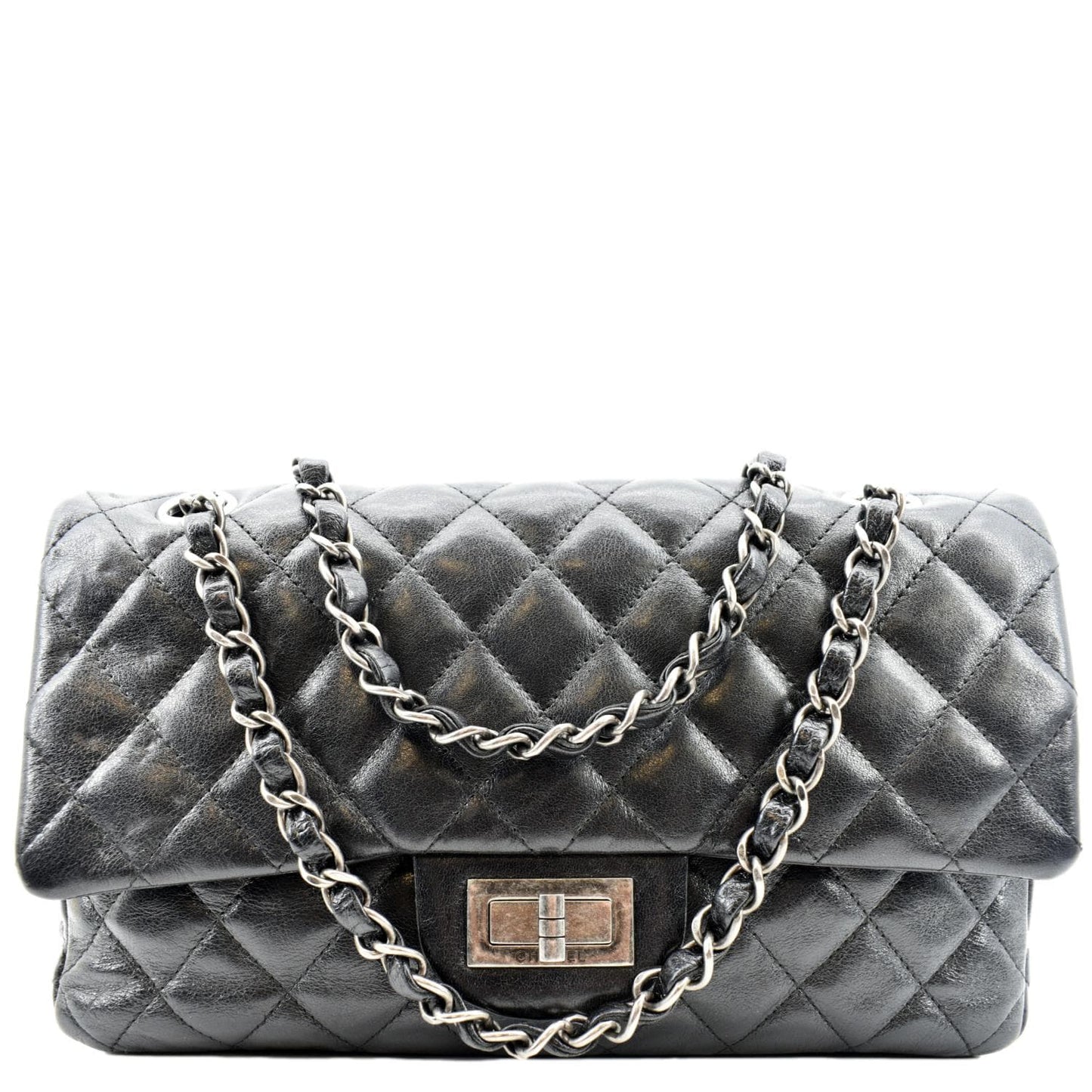 Chanel Reissue Flap Leather Black Travel Bag