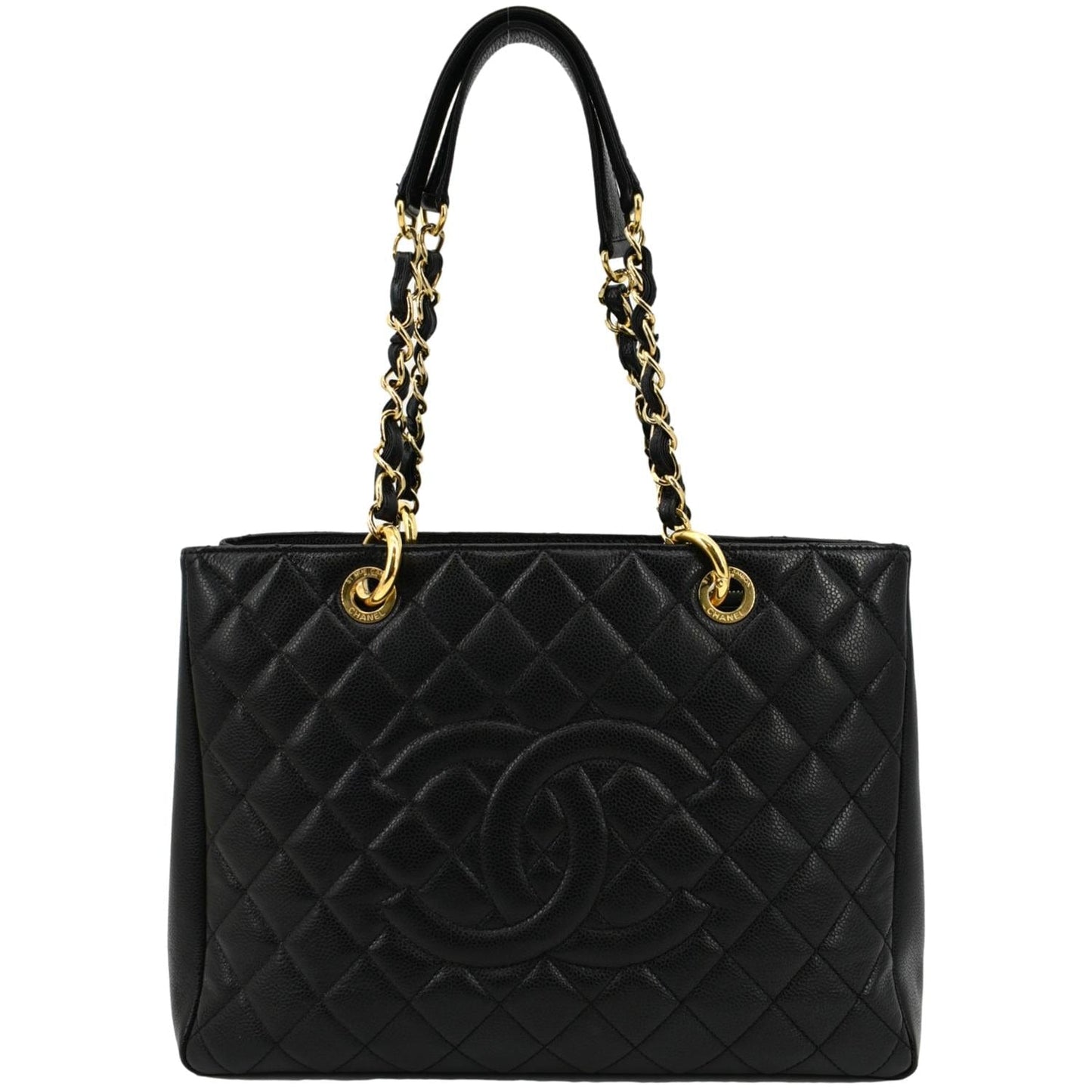 Chanel Grand Shopping Caviar GST - Leather Black Travel Bag