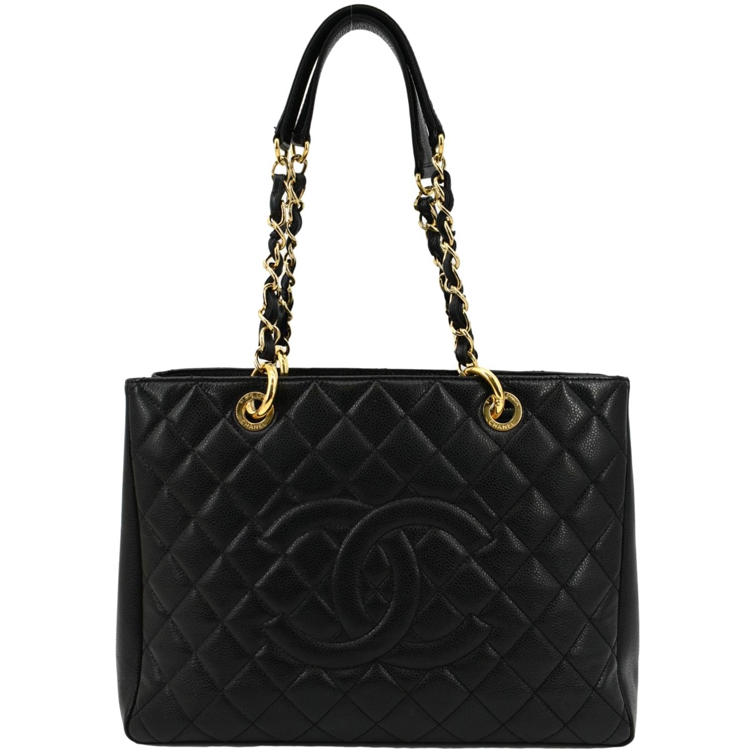 Chanel Grand Shopping Caviar GST - Leather Black Travel Bag