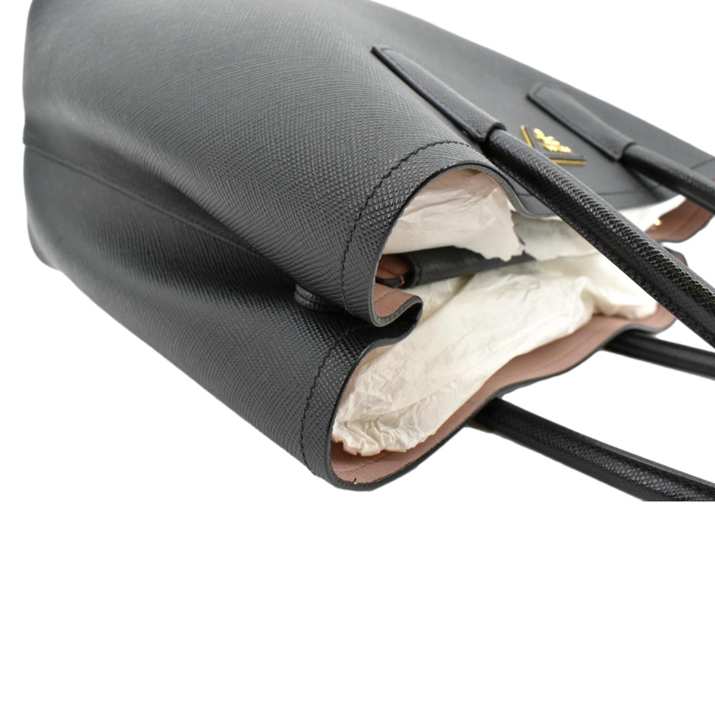 Prada Double Crossbody Bag Leather Saffiano Black