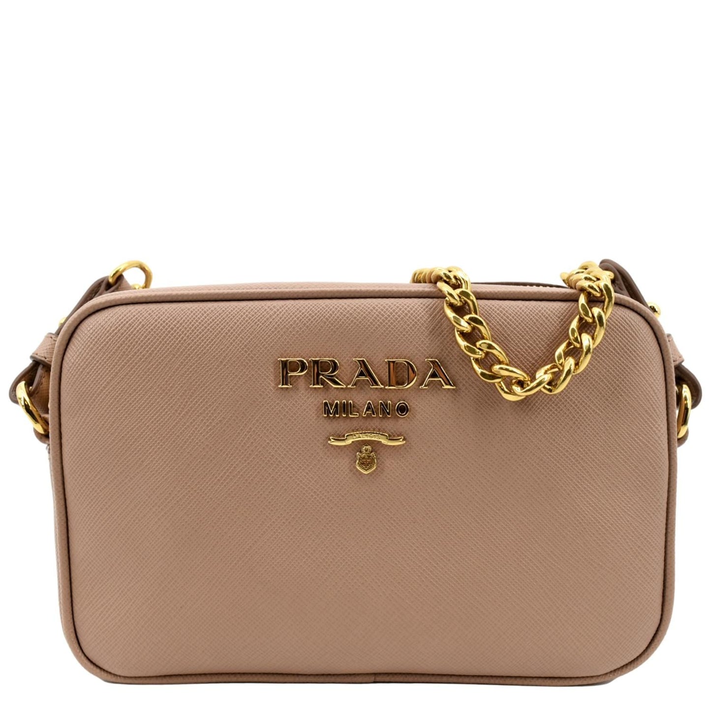 Saffiano Camera Crossbody Bag Leather Pink
