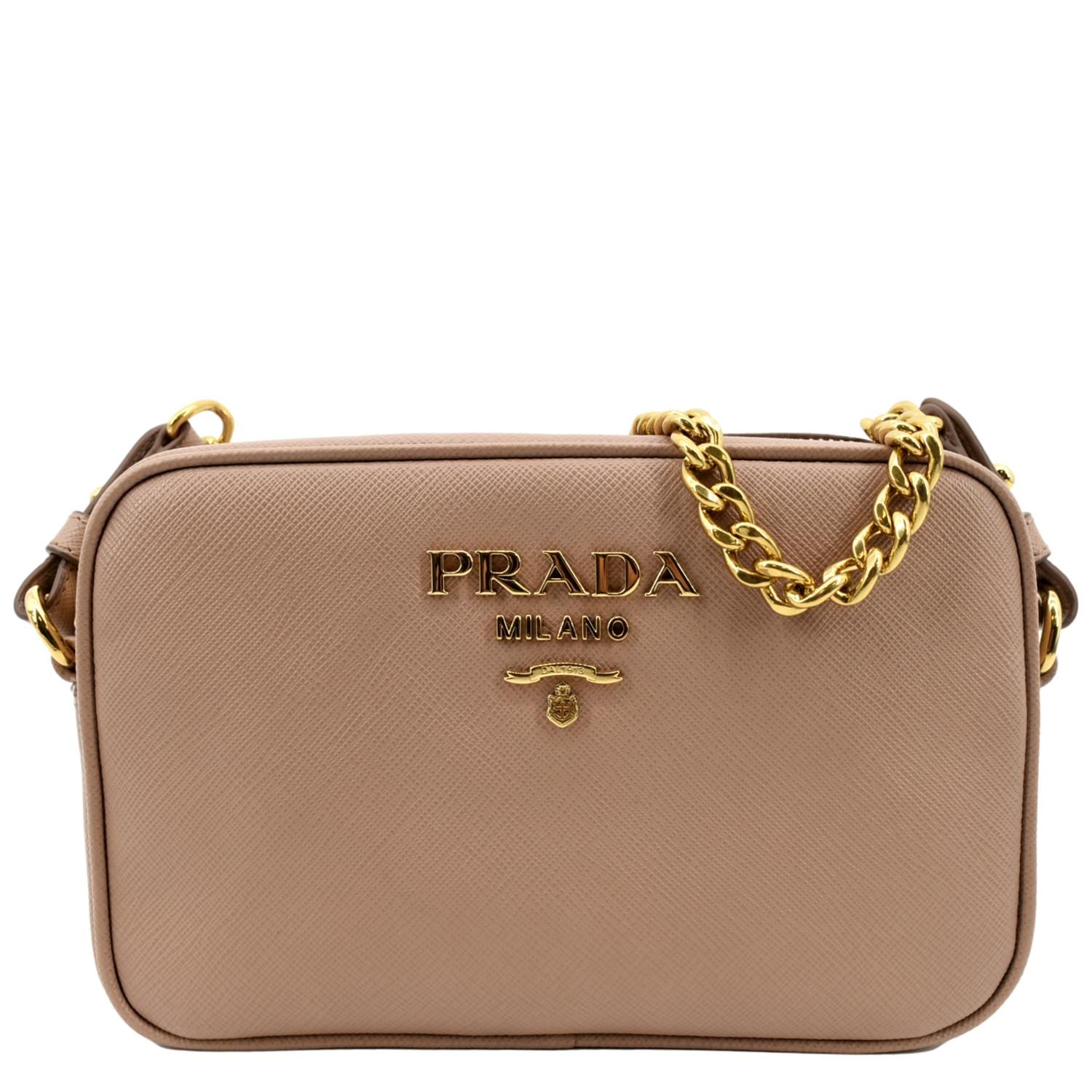 Saffiano Camera Crossbody Bag Leather Pink