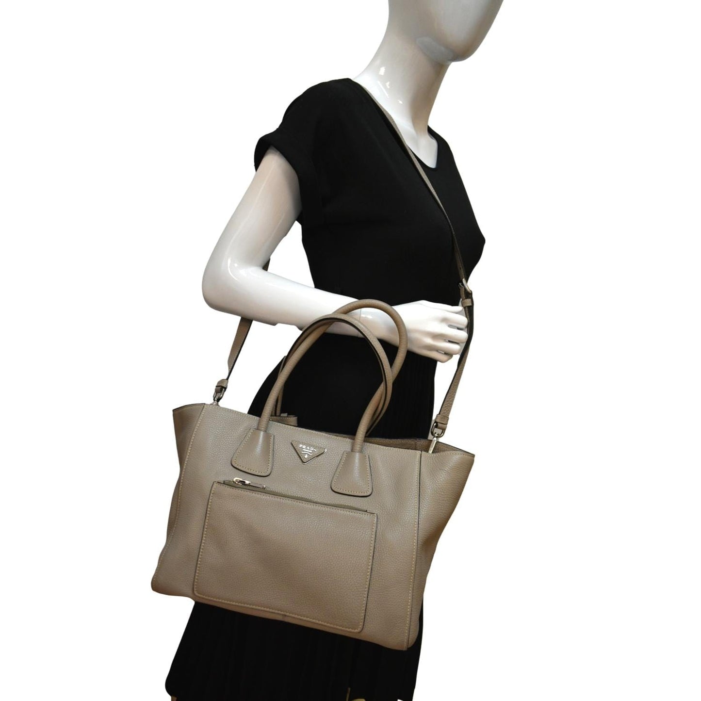 Tote Shoulder Bag Leather Tan