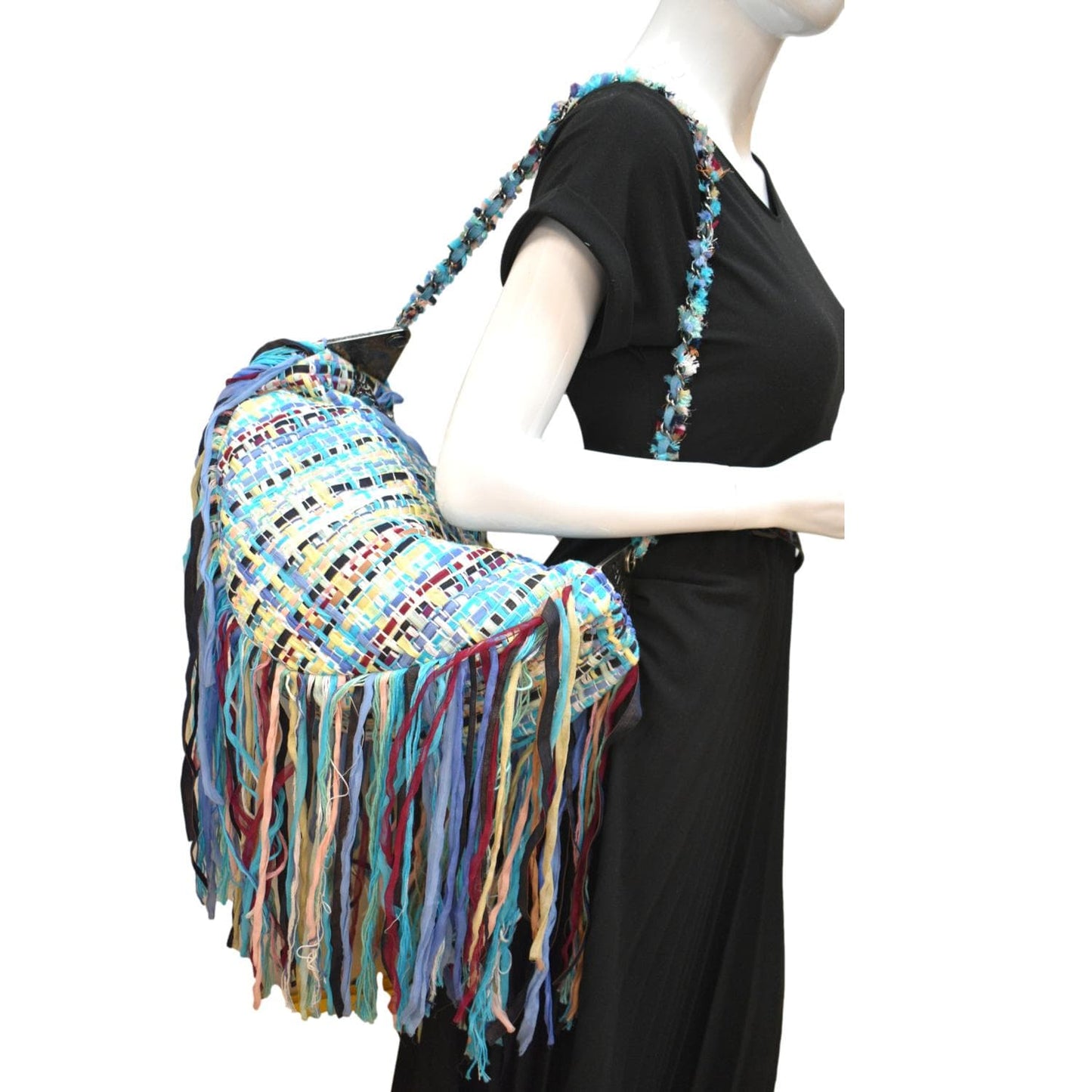 Chanel Coco Cuba Hammock Tweed Woven Travel Bag