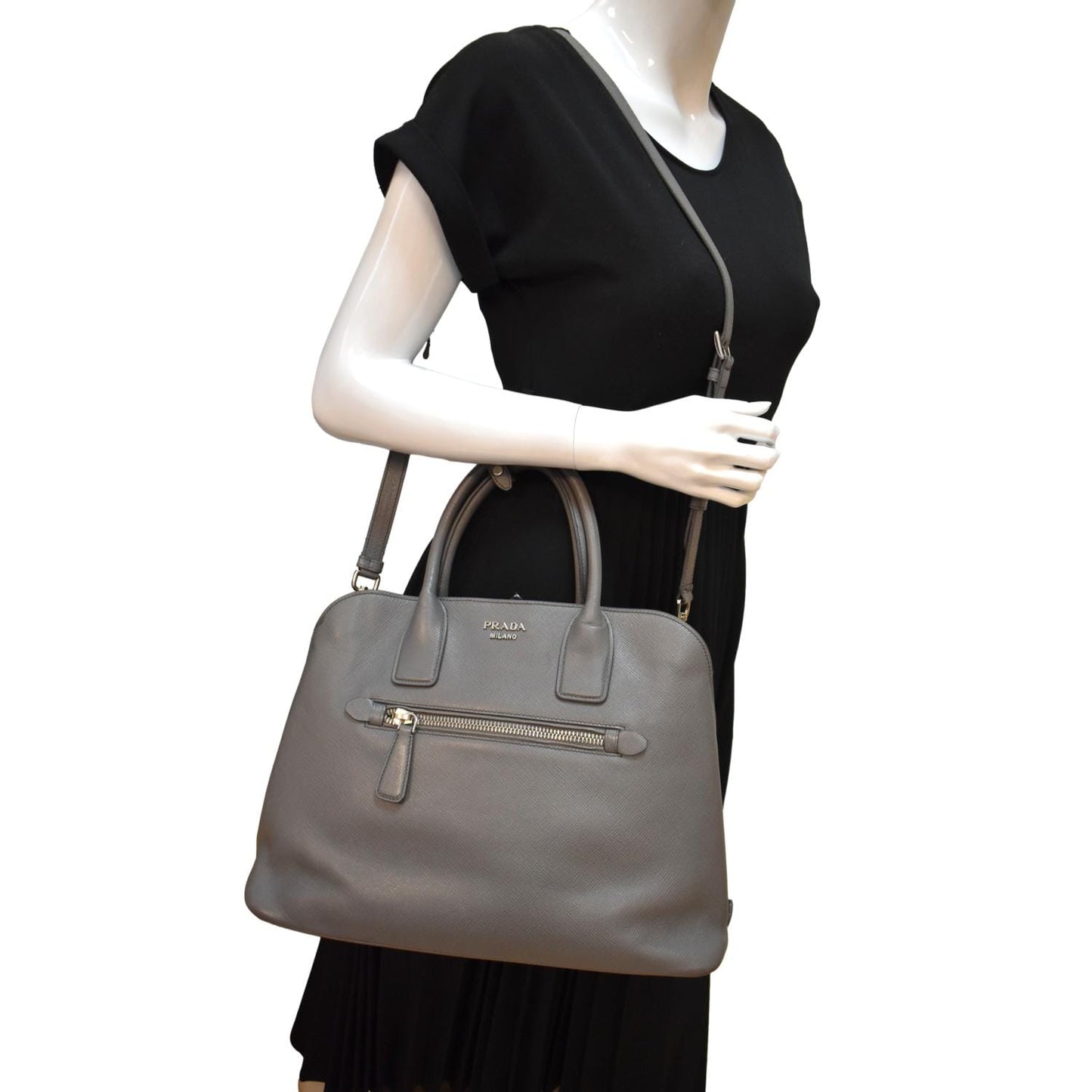 Cuir Open Promenade Saffiano Leathertop Handle Tote Tote Bag