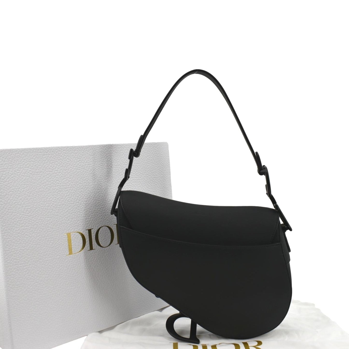Dior Saddle Satchel Bag Leather Black