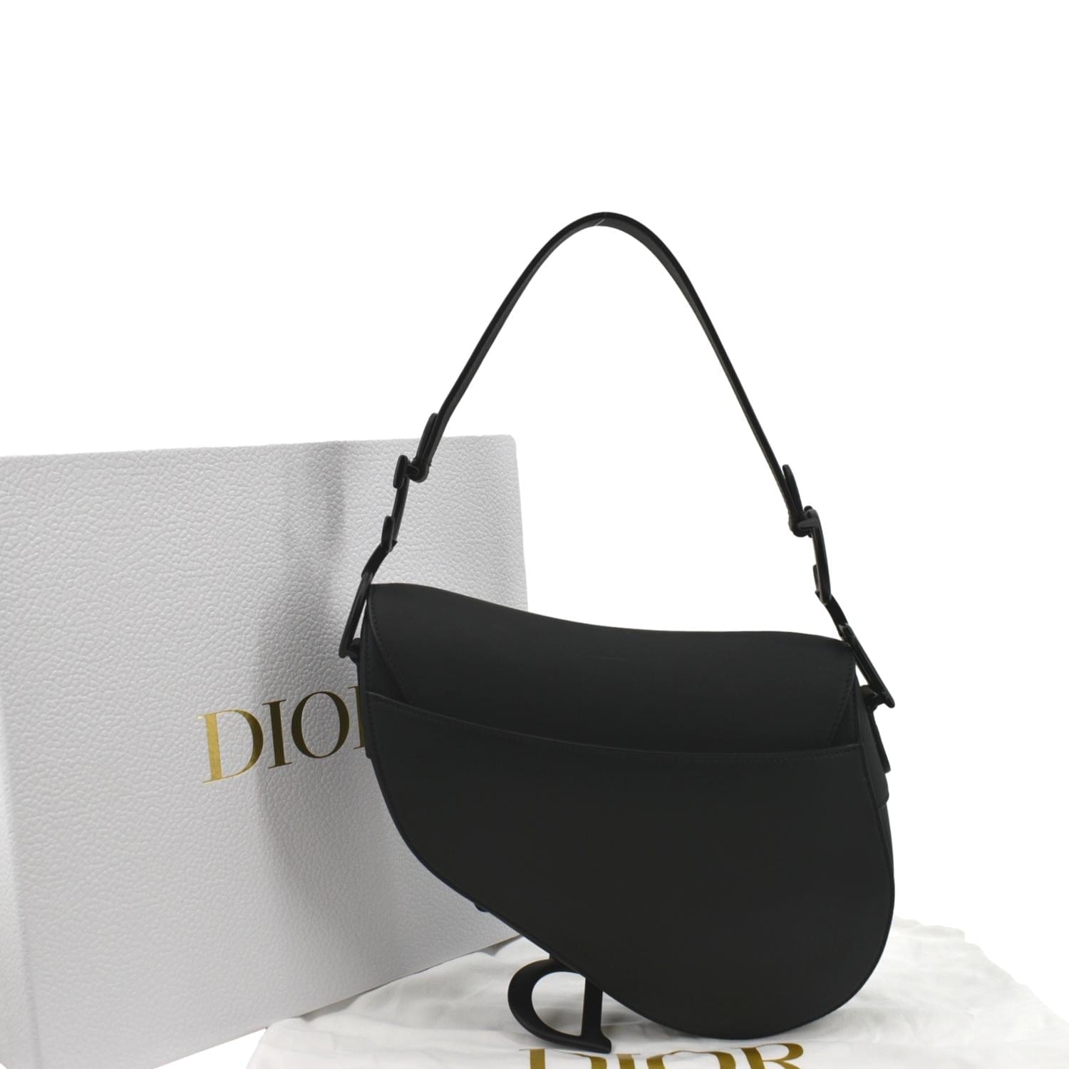 Dior Saddle Satchel Bag Leather Black