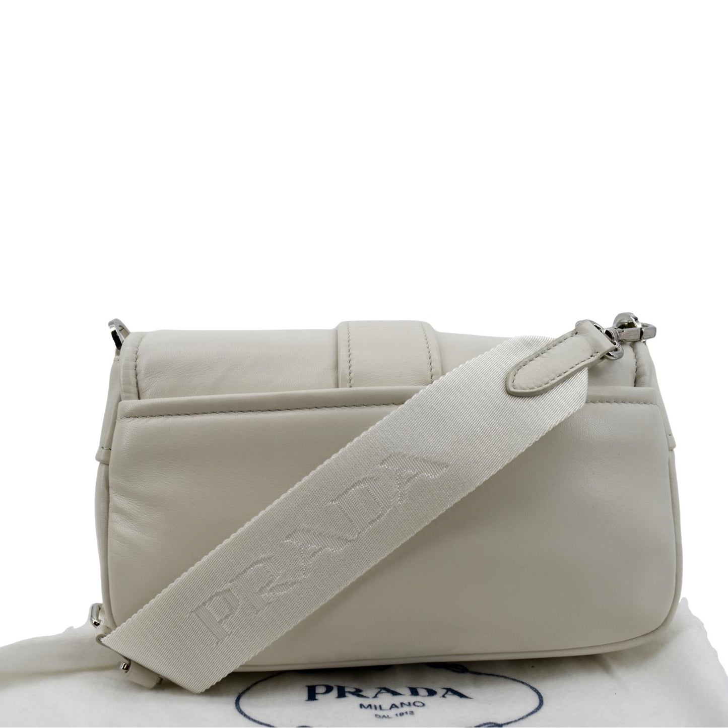 Borsa Pocket Con Nappa Shoulder Bag Leather White