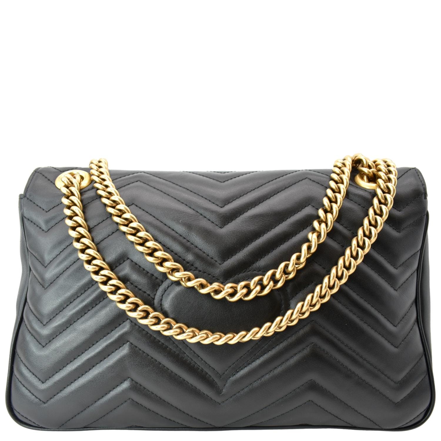 Gucci Marmont Shoulder Bag Matelasse Black Medium Matelasse