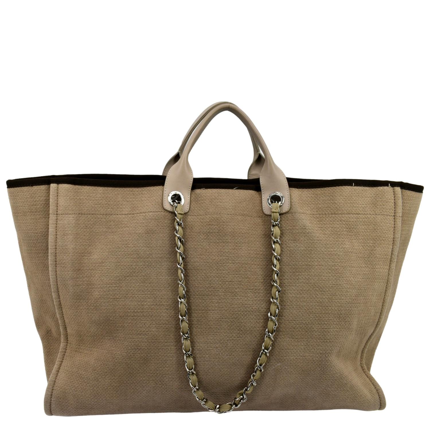 Chanel Extra Deauville Canvas Beige Travel Bag