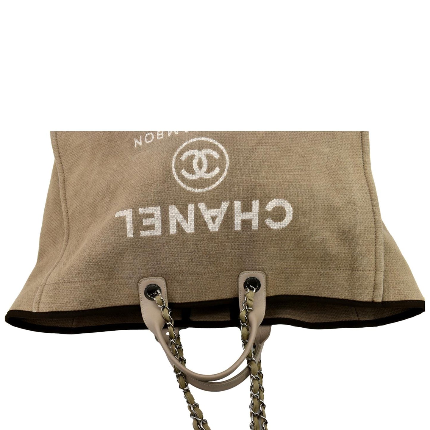 Chanel Extra Deauville Canvas Beige Travel Bag
