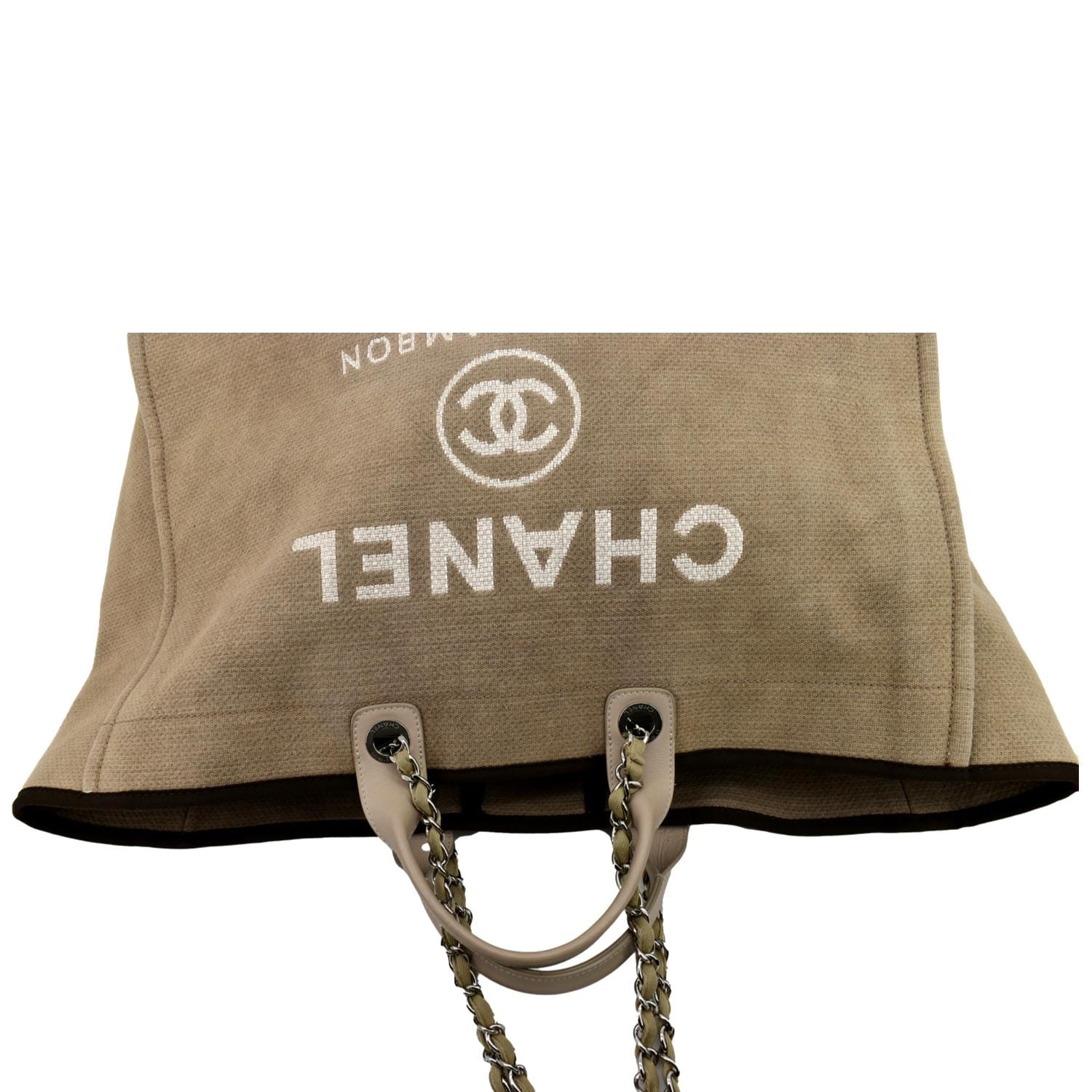 Chanel Extra Deauville Canvas Beige Travel Bag
